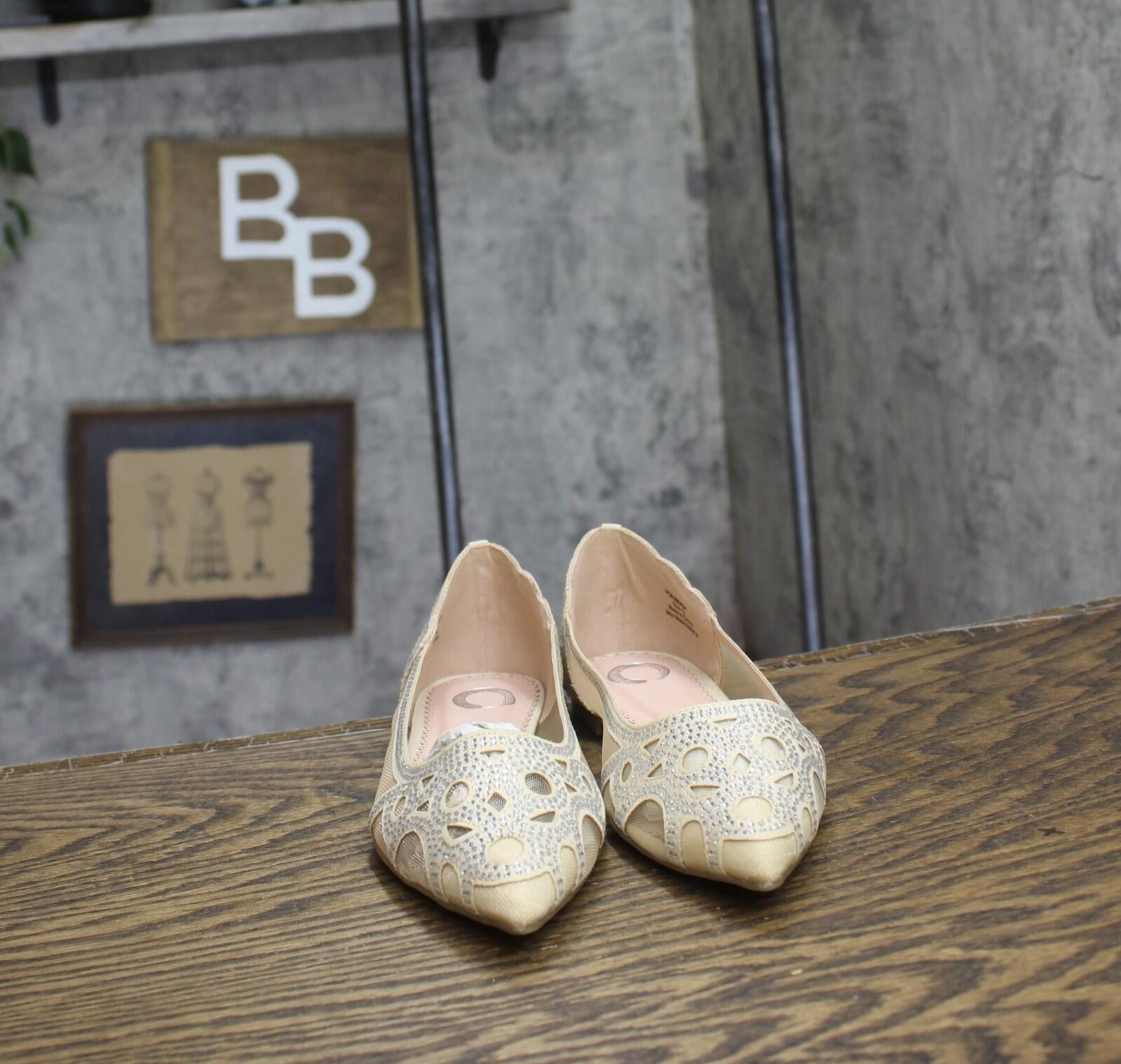 Other Nwt Journee Collection Womens Flat Embellished Nude Brown 6m Size US 6 / IT 36 - 3 Thumbnail