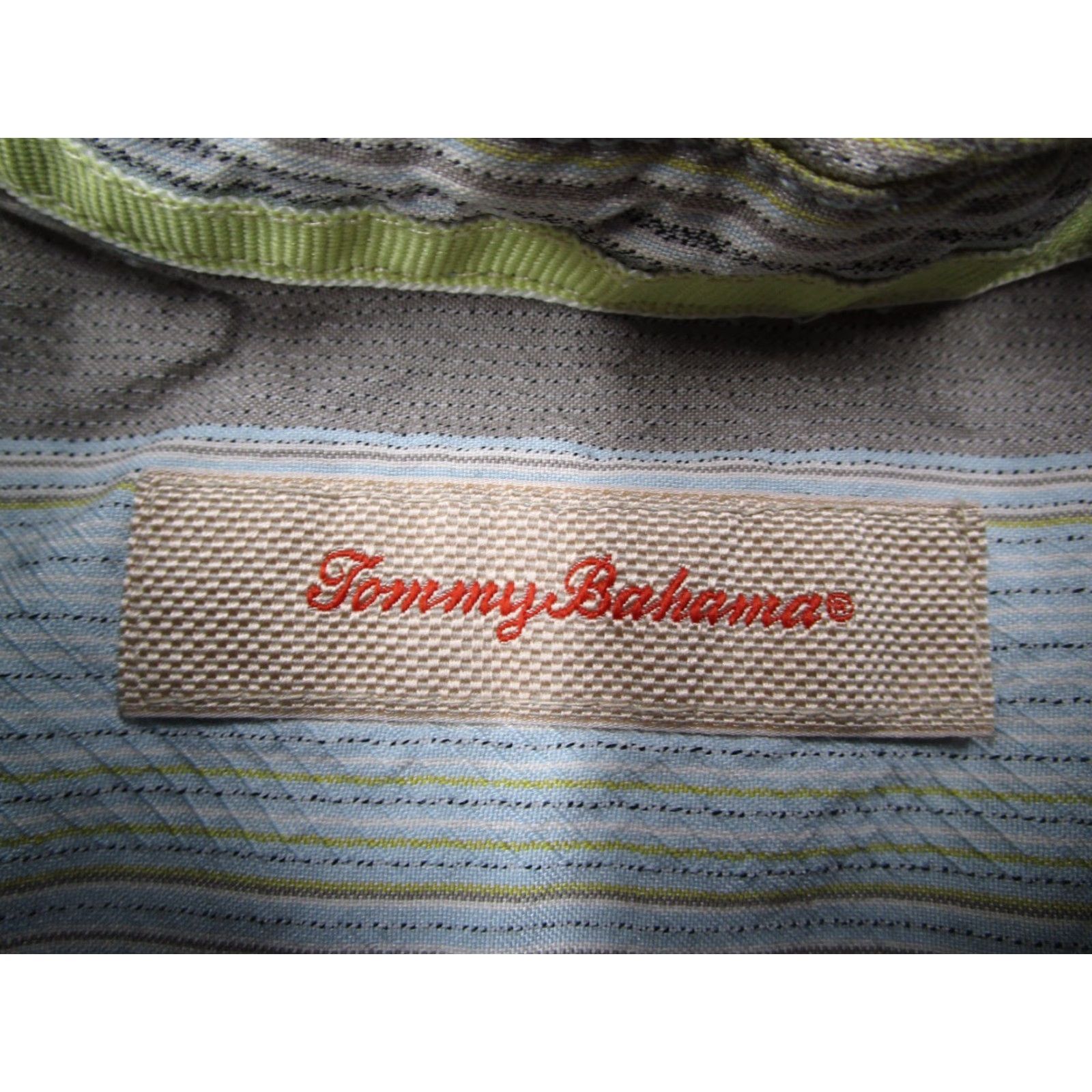 Tommy Bahama Tommy Bahama Shirt Men 1XB Blue Striped Button Up Silk Blend Camp Hawaiian Size US XL / EU 56 / 4 - 3 Thumbnail