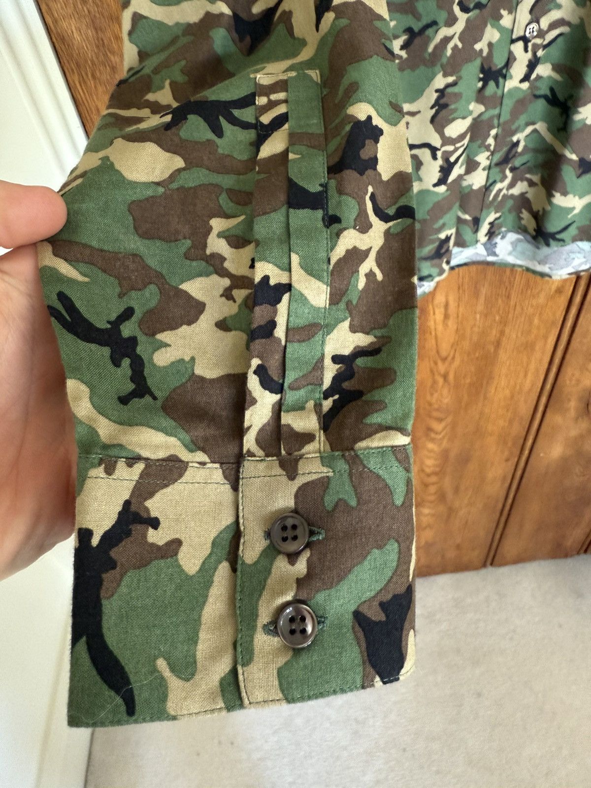 Saint Laurent Paris SS15 Saint Laurent Psych Rock camo shirt Hedi Slimane 41 Size US L / EU 52-54 / 3 - 12 Thumbnail