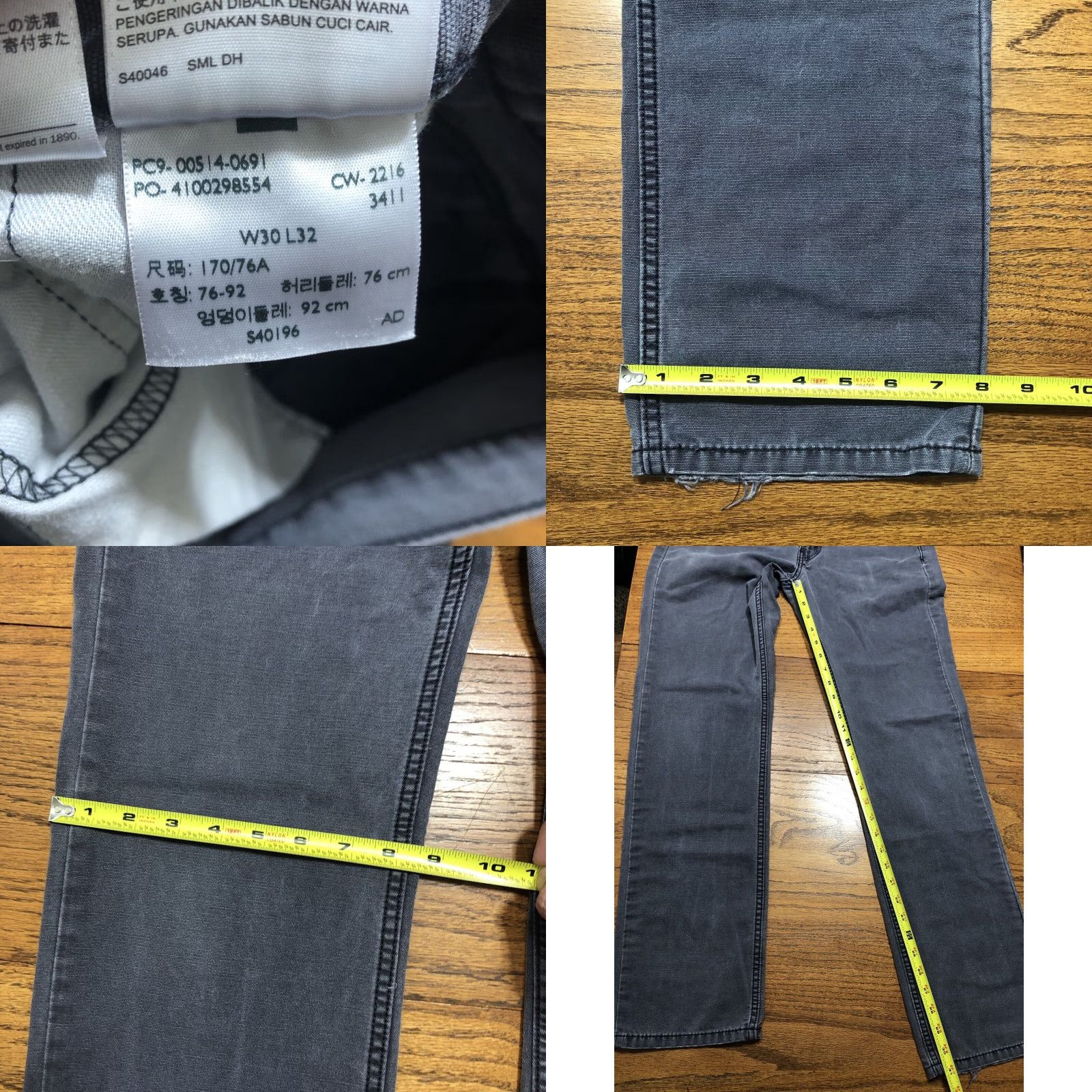 Levi's VINTAGE Levis 514 Straight Denim Gray Jeans Men 30x32 Western City Classic 80s 90s Cowboy USA American Classic Western Rodeo Ranch Mens Size US 30 / EU 46 - 8 Thumbnail
