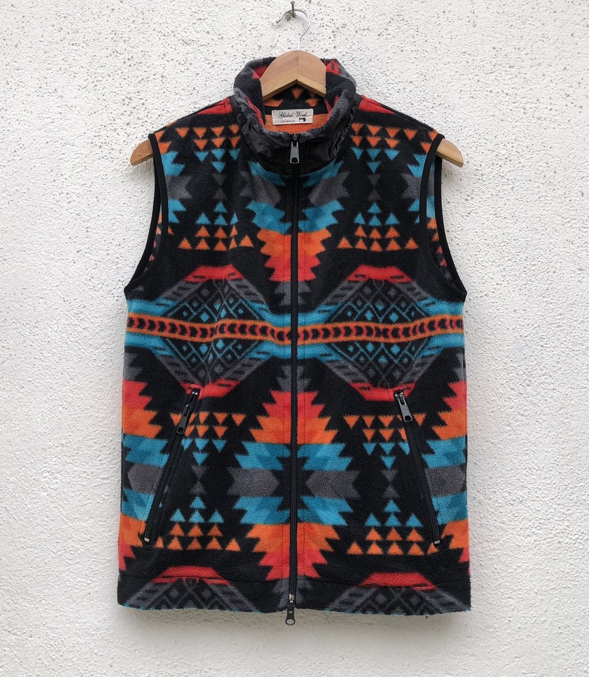 Global Work Global Work Aztec Colourful Navajo Fleece Vest Jacket Size US M / EU 48-50 / 2 - 1 Thumbnail