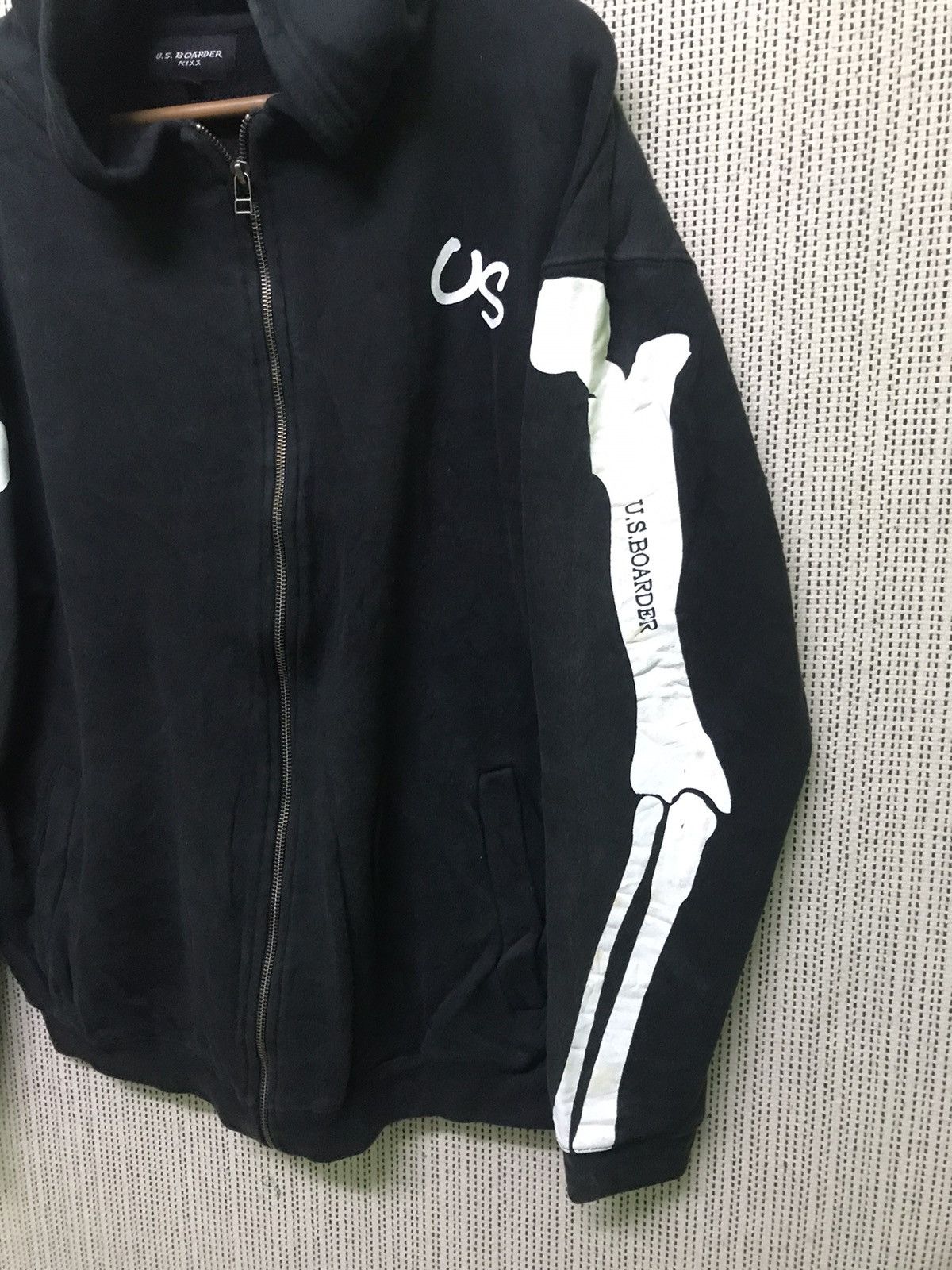 Japanese Brand u.s. boarder Oversized Black Skeleton Hoodie Size US XL / EU 56 / 4 - 3 Thumbnail