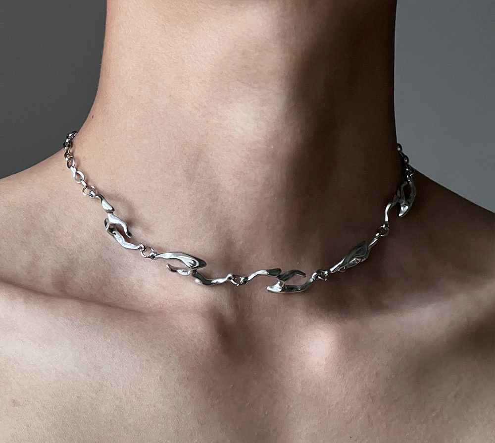 Other 50cm Irregular Titanium Steel Collar Chain Necklace Size ONE SIZE - 1 Thumbnail