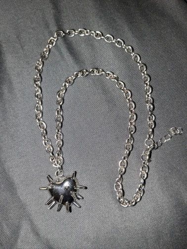 Other Heart Spike Circular Geometry Chain Gothic Necklace Size ONE SIZE - 6 Thumbnail