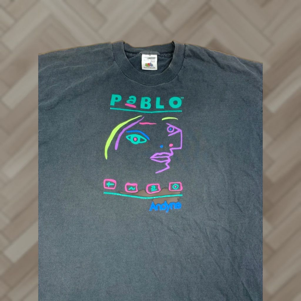 Fruit Of The Loom VINTAGE Pablo tnao Andyne Art Shirt Men L Black Pablo Picaso 12899 Size US L / EU 52-54 / 3 - 1 Thumbnail