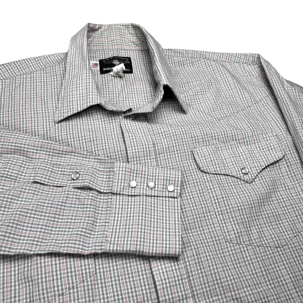 Vintage VINTAGE Pearl Snap Shirt Men’s 16.5x34 Cowboy Western Plaid Cotton Workwear USA 90s Mens Size US XL / EU 56 / 4 - 2 Thumbnail