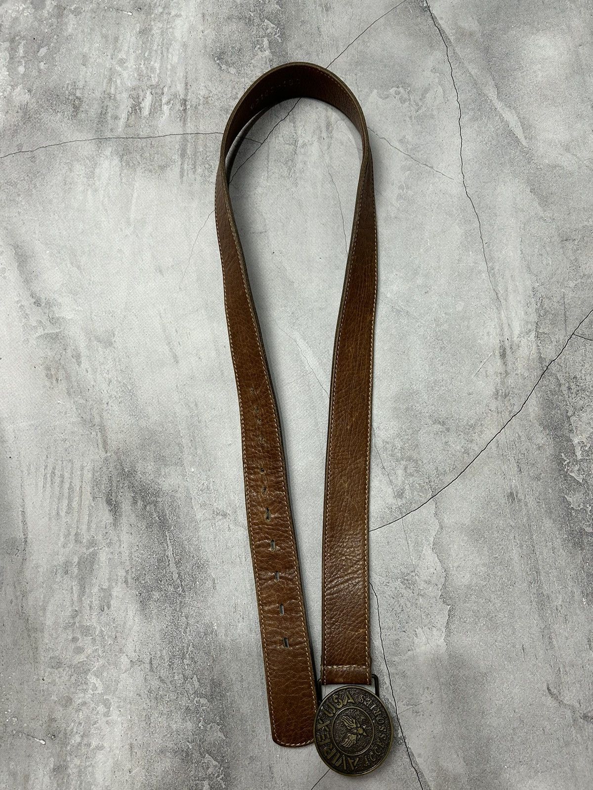 Avirex × Leather Avirex USA Leather belt Size 34 - 3 Thumbnail