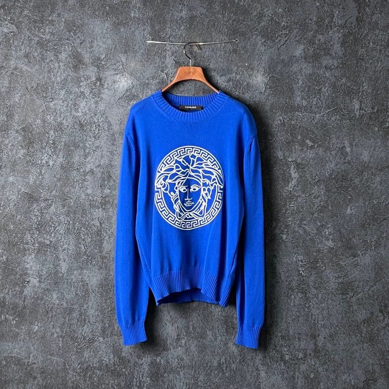 Versace Versace Medusa back pattern embroidered cotton sweater Size US M / EU 48-50 / 2 - 1 Thumbnail
