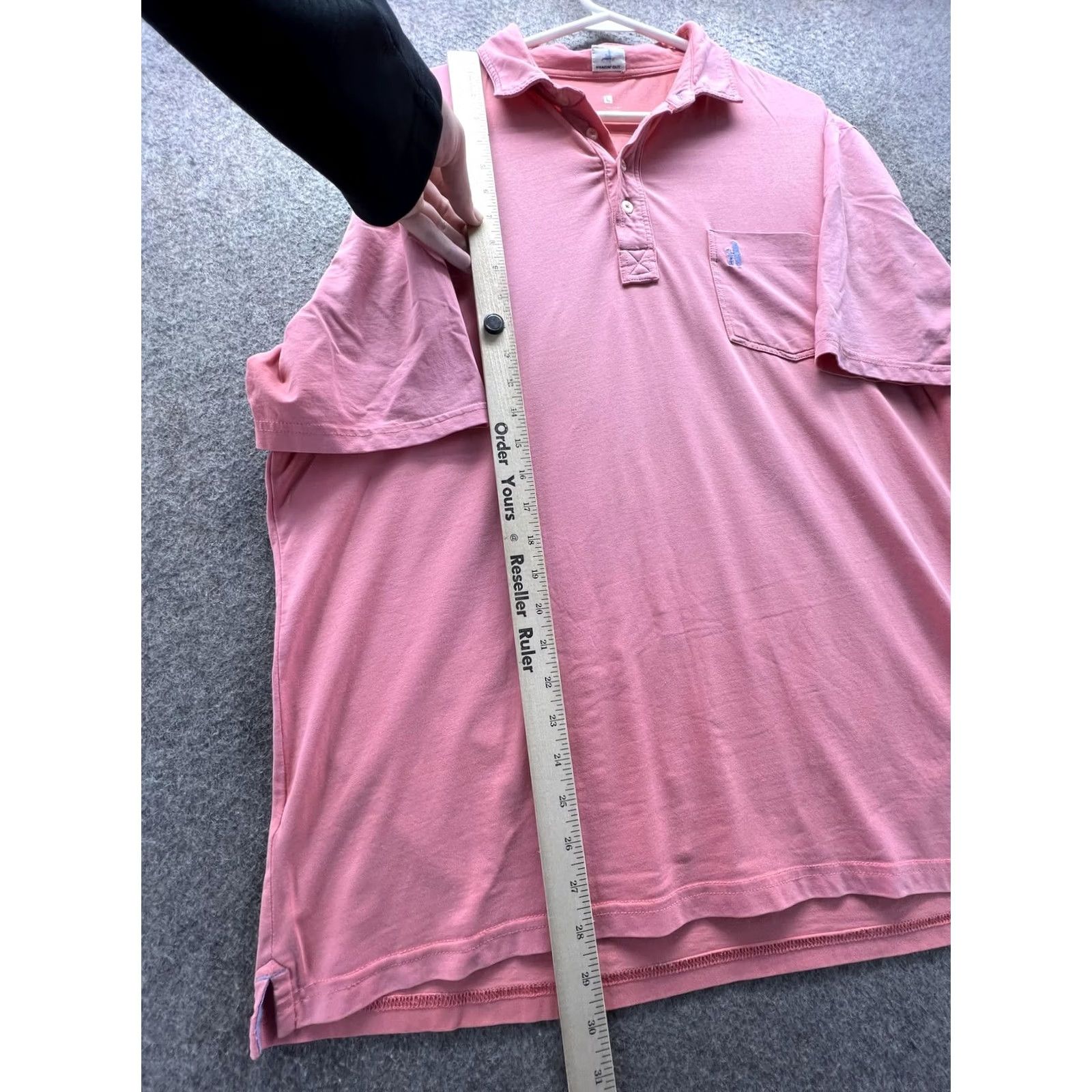 johnnie-O Johnnie-O Hangin' Out Polo Shirt Mens L Pink Pocket Stretch Short Sleeve Casual Size US L / EU 52-54 / 3 - 3 Thumbnail