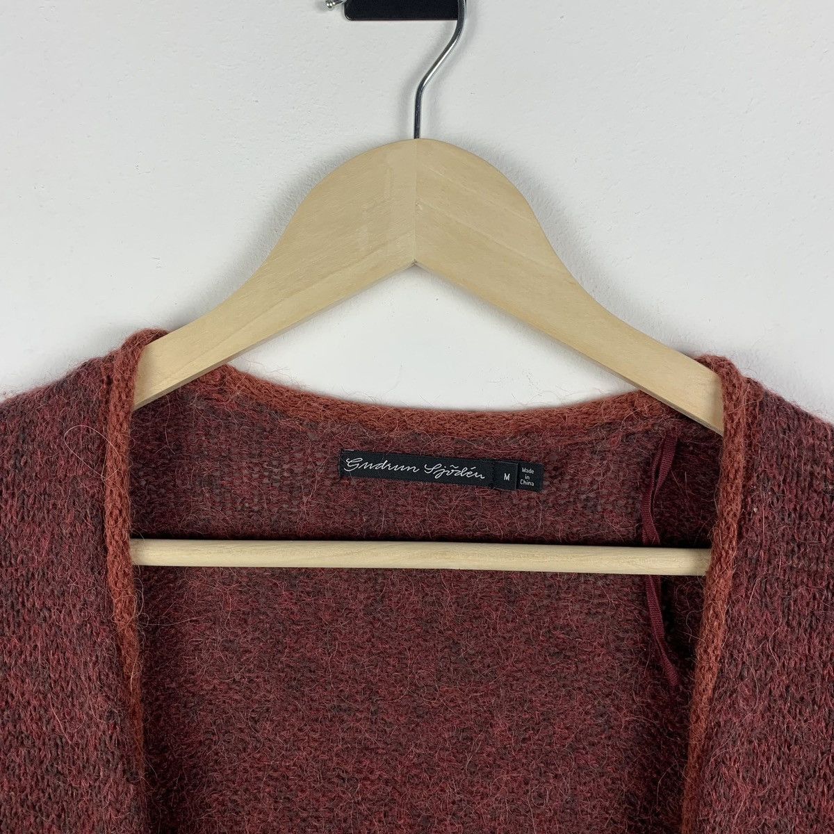 Gudrun Sjoden Gudrun Sjoden Knit Wool Open Cardigan Red Size M Size M / US 6-8 / IT 42-44 - 8 Thumbnail