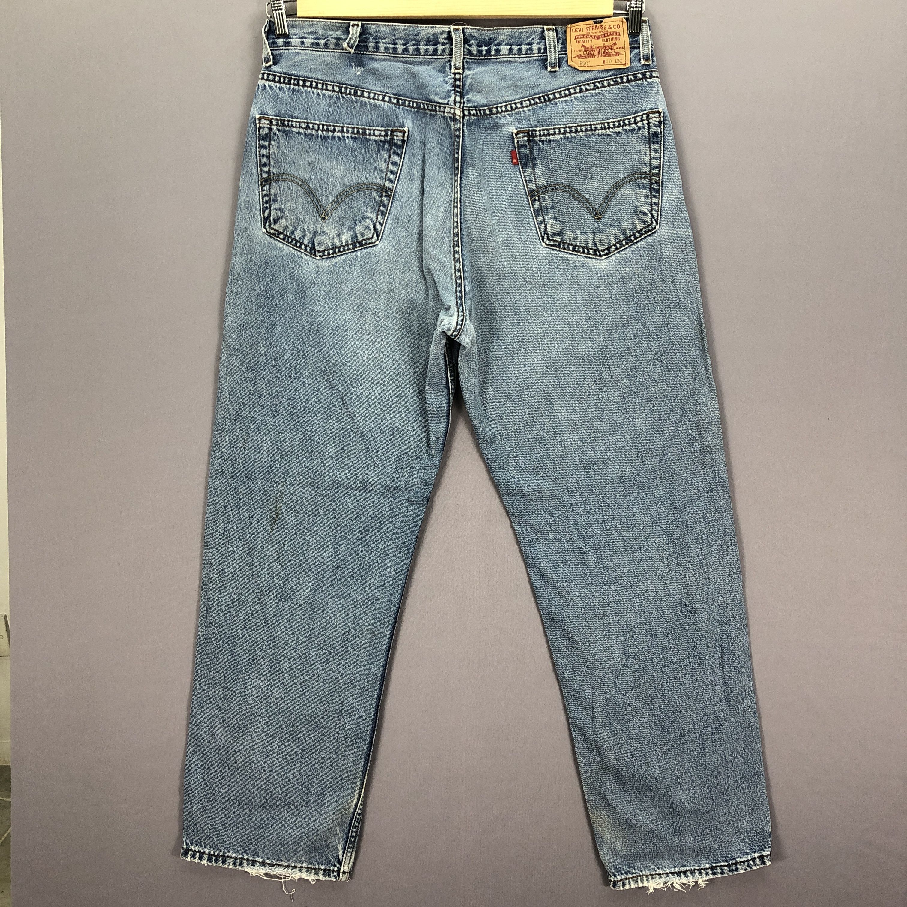 Levi's × Vintage Vintage Levis 550 Baggy Jeans Levi's Faded Light Wash Denim Size US 38 / EU 54 - 2 Thumbnail