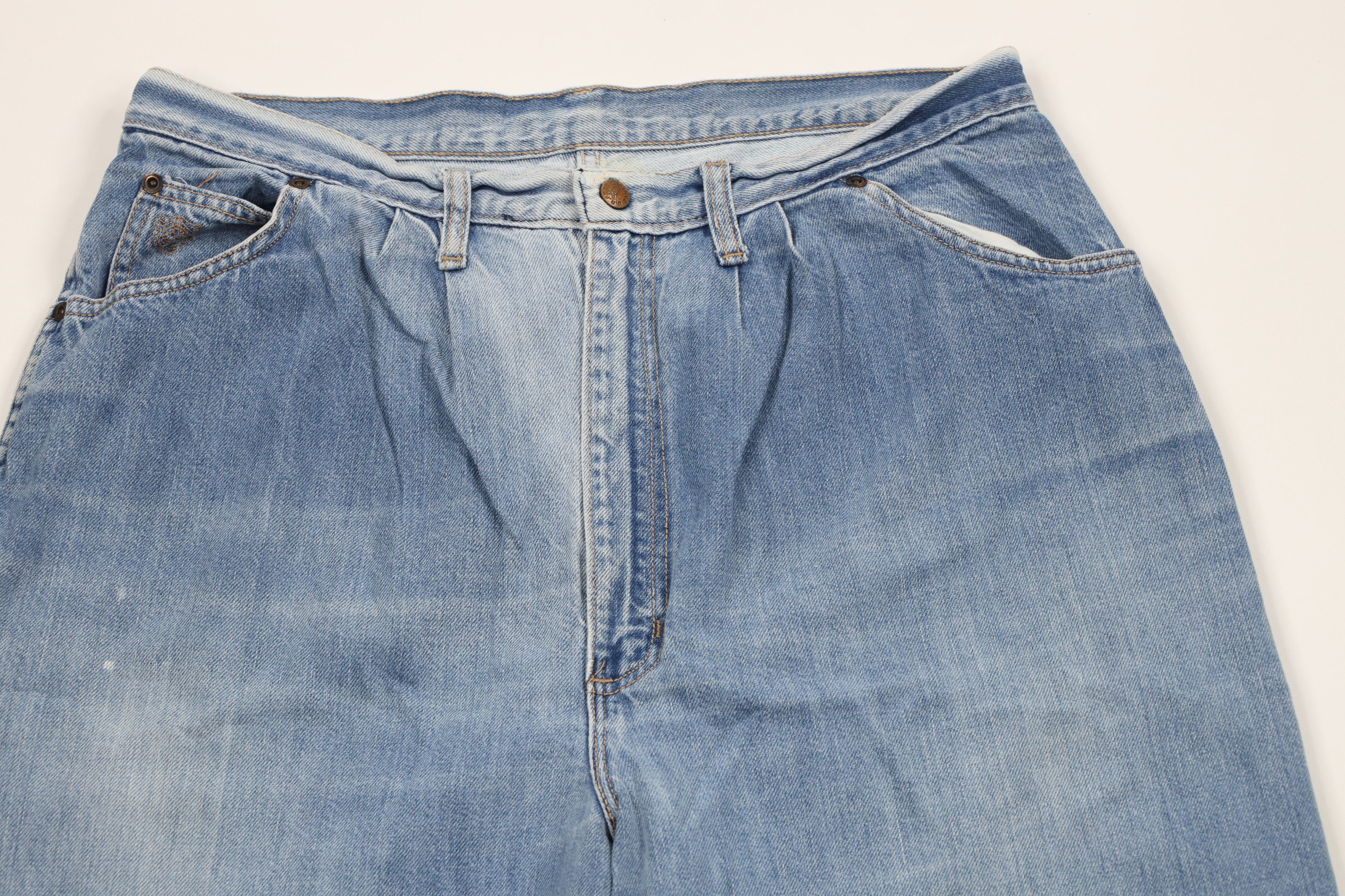 Vintage Vintage 90s Streetwear Pleated Baggy Loose Fit Denim Jeans Size US 34 / EU 50 - 2 Thumbnail