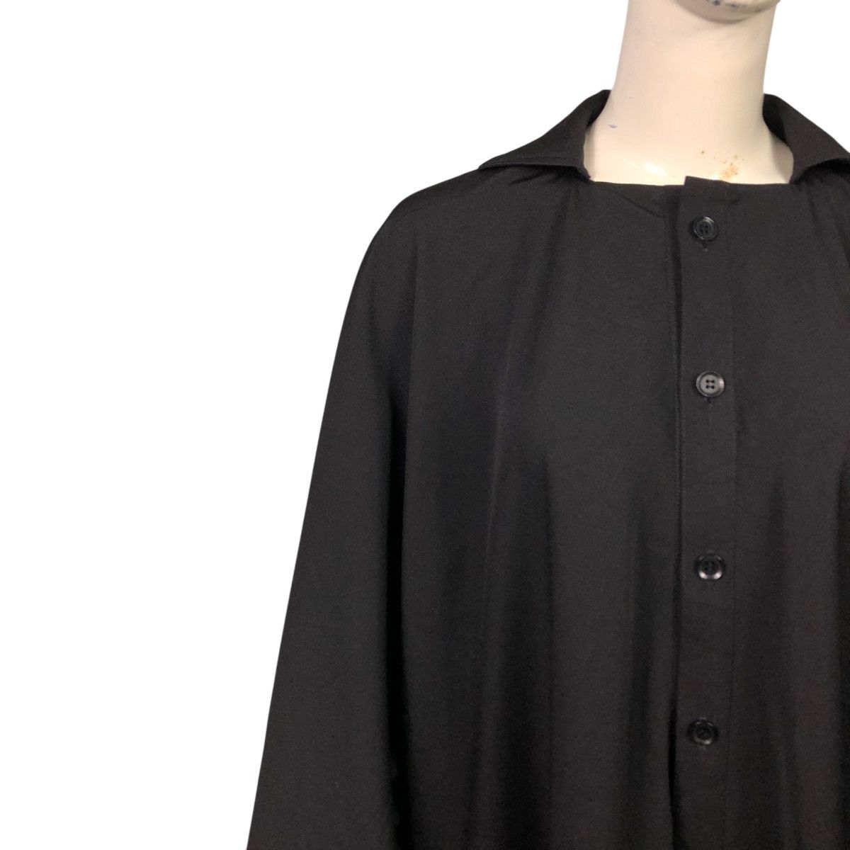 Yohji Yamamoto 🔥RICH BLACK VINTAGE YOHJI YAMAMOTO OVERSIZE JACKET RUNWAY Size US L / EU 52-54 / 3 - 8 Thumbnail