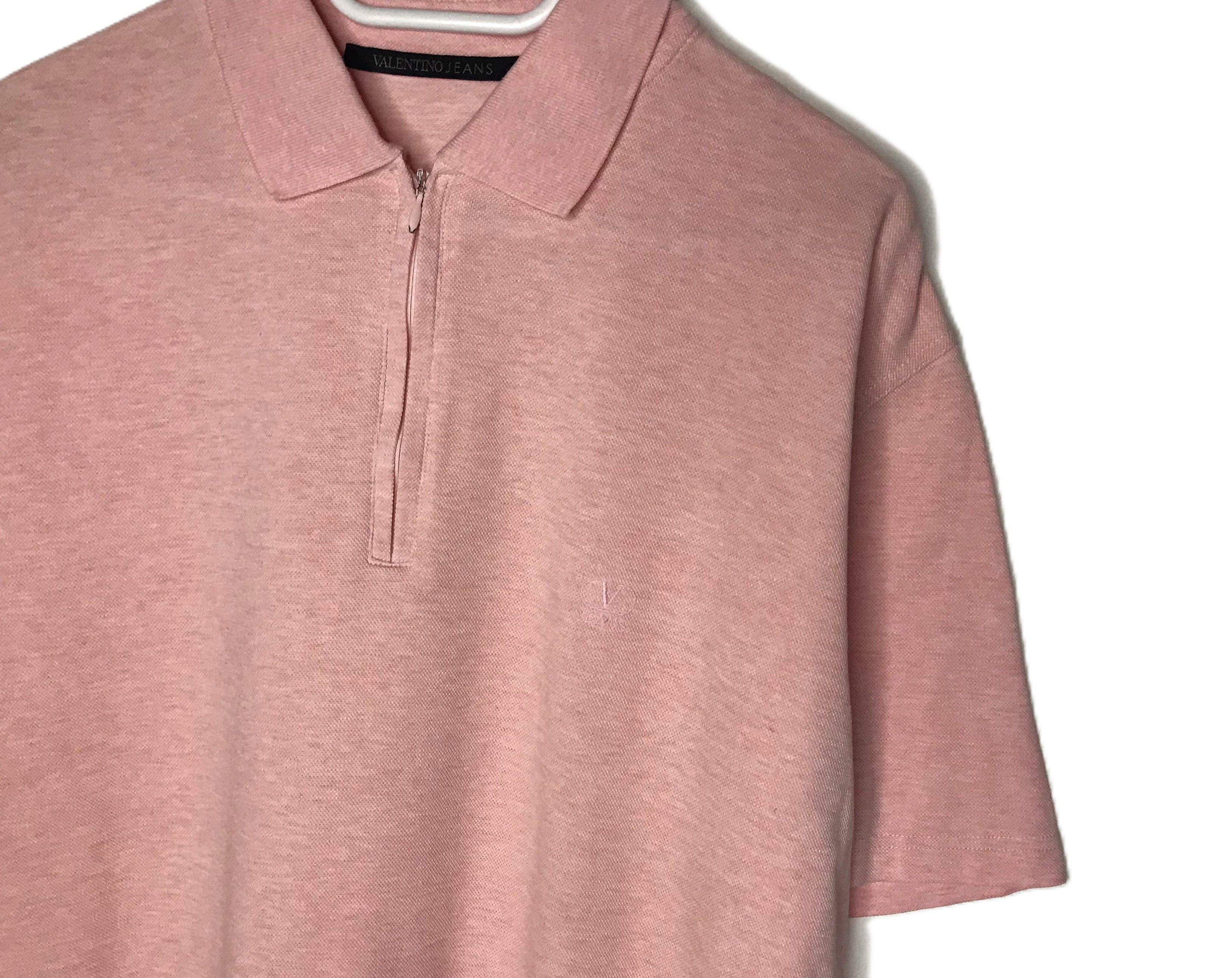 Valentino Valentino Jeans Mens Zip Polo Sz XXL Pink Size US XXL / EU 58 / 5 - 3 Thumbnail