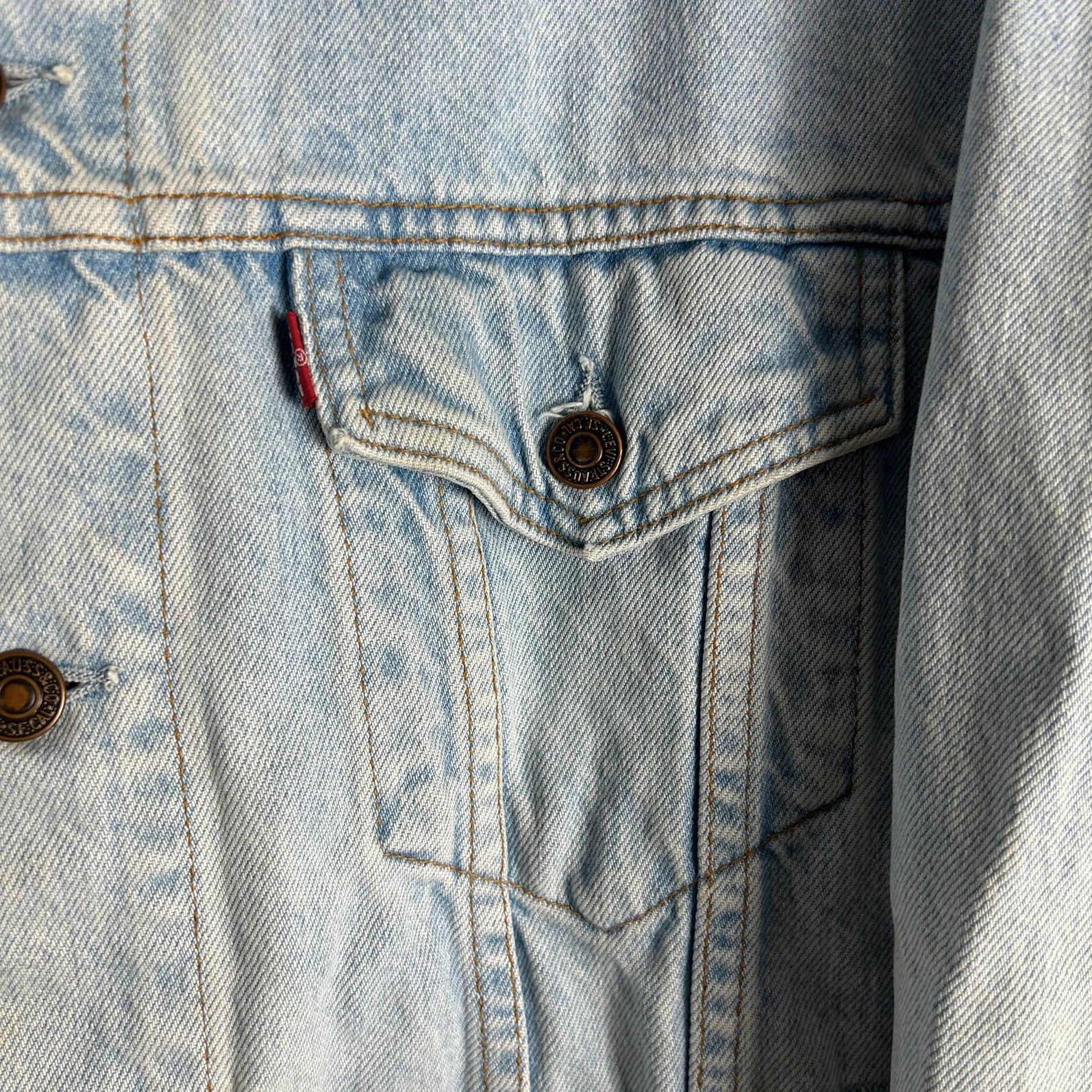 Levi's Levis denim jacket vintage 90s jasno baby blue denim Size US XL / EU 56 / 4 - 5 Thumbnail