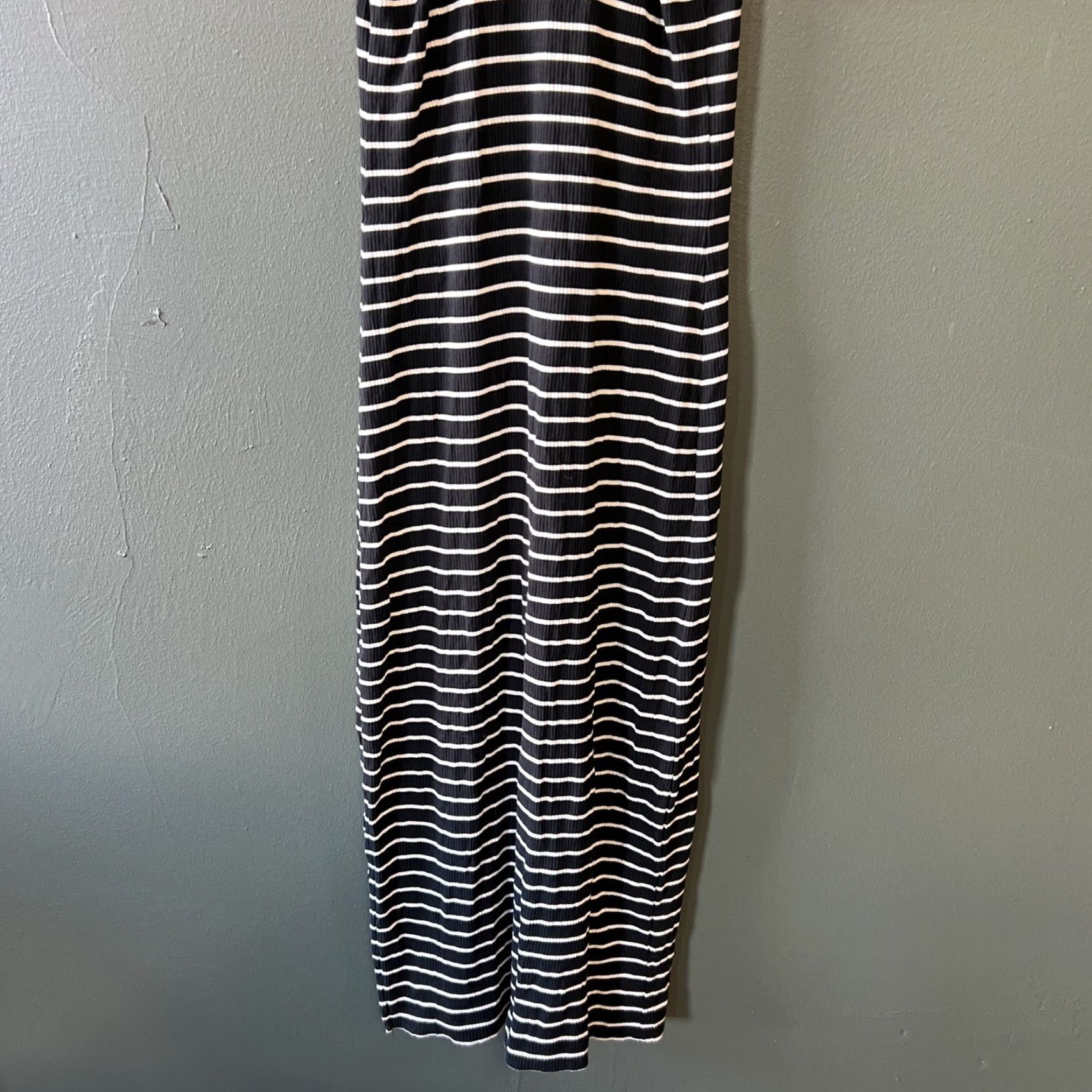 Vintage Carve Designs Dress Women's M Black White Stripe Long Dress Size M / US 6-8 / IT 42-44 - 5 Thumbnail