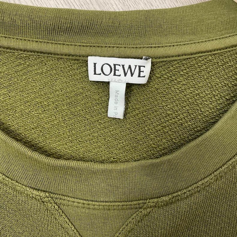 Loewe LOEWE Green olive embroidered orange large Logo round neck Size M / US 6-8 / IT 42-44 - 5 Thumbnail