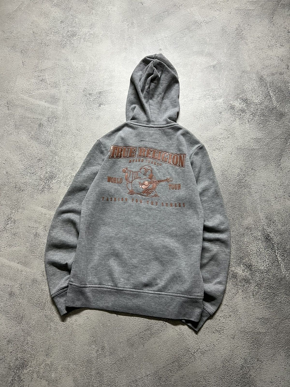 True Religion × Vintage Vintage True Religion Big Logo Hoodie Zip Up Japan 00’s Size XS / US 0-2 / IT 36-38 - 3 Thumbnail