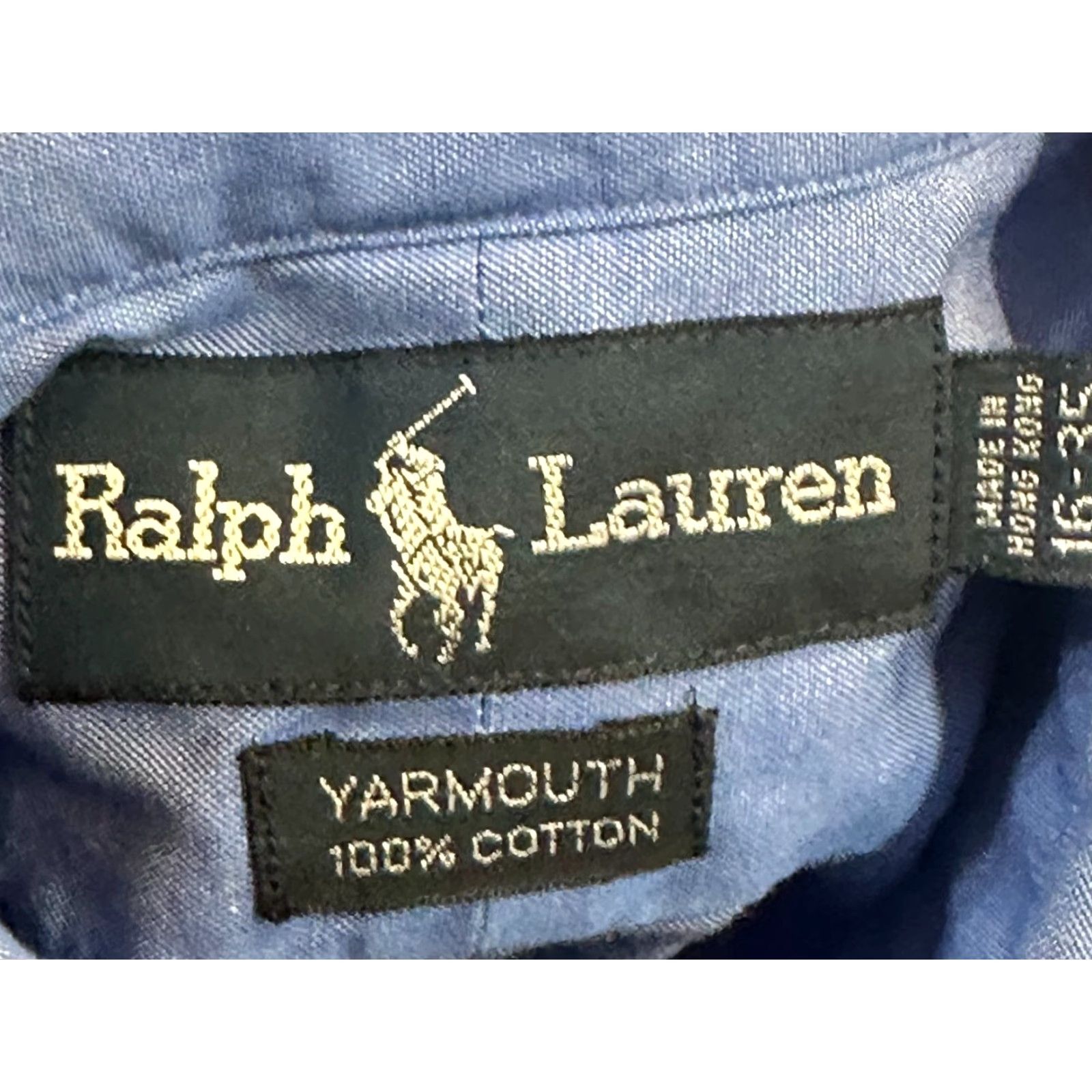 Polo Ralph Lauren Polo Ralph Lauren Button-Down Blue Yarmouth Medium 16/35 Cotton Shirt Mens Classic Blue Polo Ralph Lauren Button-Down Solid Blue 16/35 Cotton Size US M / EU 48-50 / 2 - 4 Thumbnail