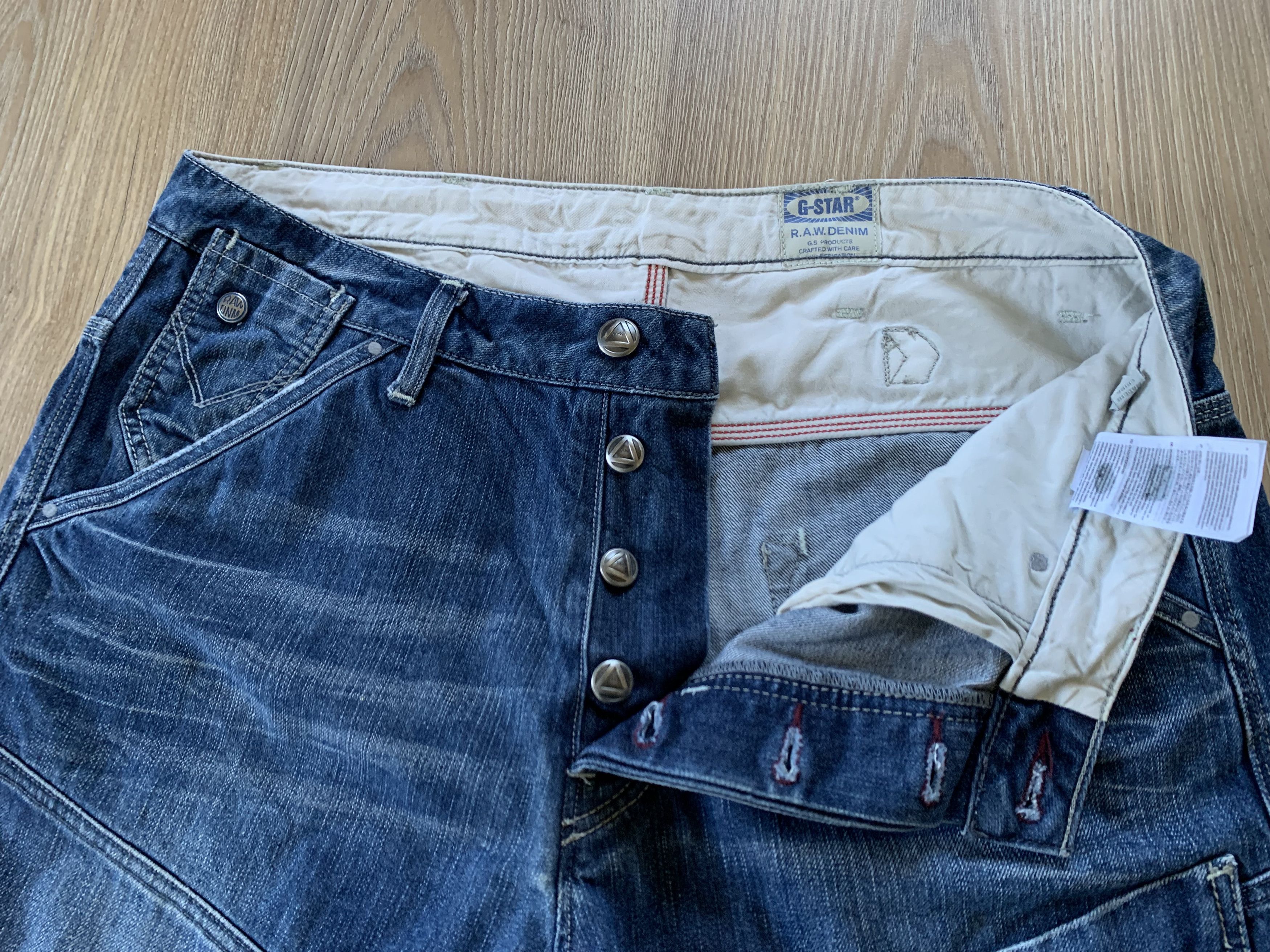 G-Star × Vintage G Star Raw NE 5620 Loose Denim Shorts Size US 34 / EU 50 - 5 Thumbnail