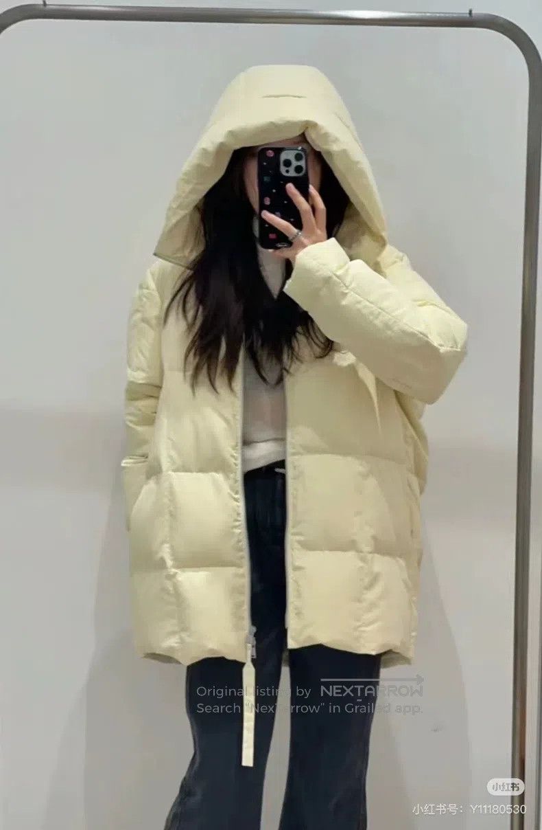 Jil Sander Jil Sander Classic Cream Yellow Down Jacket Size S / US 4 / IT 40 - 2 Thumbnail