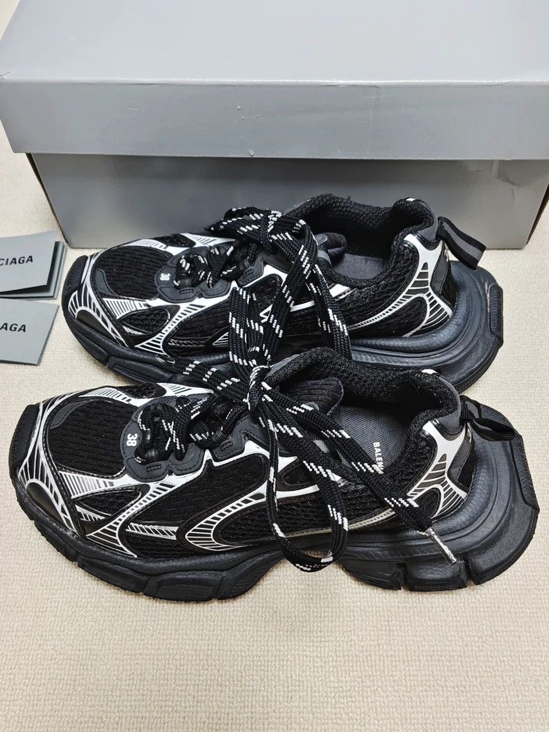 Balenciaga Balenciaga Low-top lace-up shoes made of old black shoes 25 Size US 5.5 / EU 38 - 1 Thumbnail