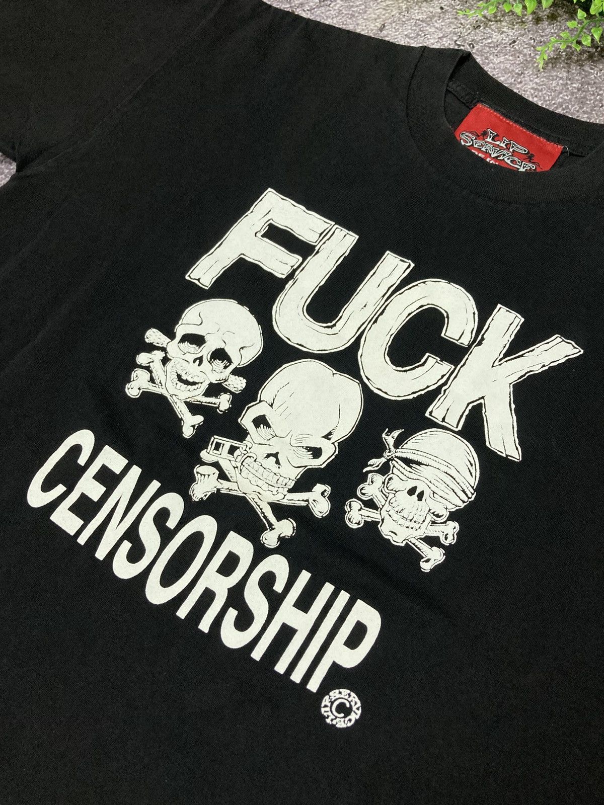 Lip Service VINTAGE LIP SERVICE LOS ANGELES FUCK CENSORSHIP T-SHIRT TEE Size US L / EU 52-54 / 3 - 6 Thumbnail