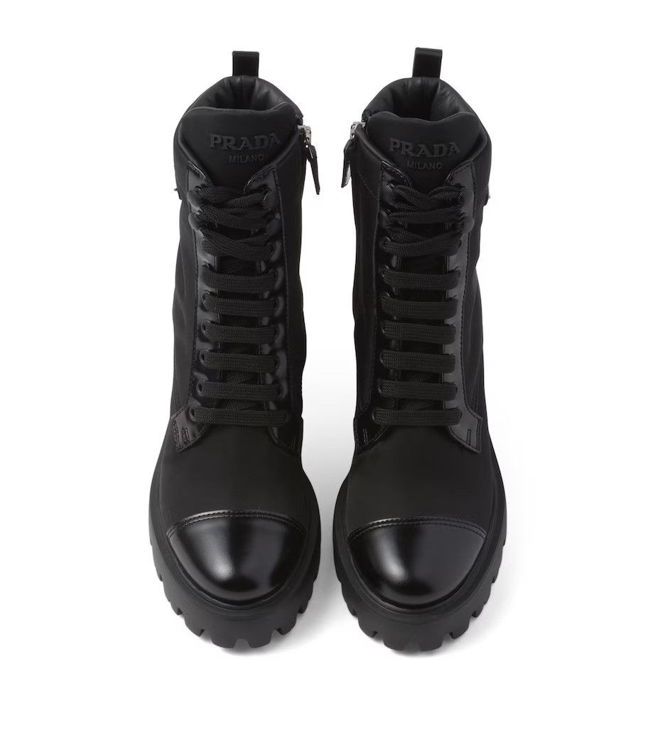 Prada o1B3y1r0526 Leather and Re-Nylon Boots in Black Size US 6 / IT 36 - 4 Thumbnail