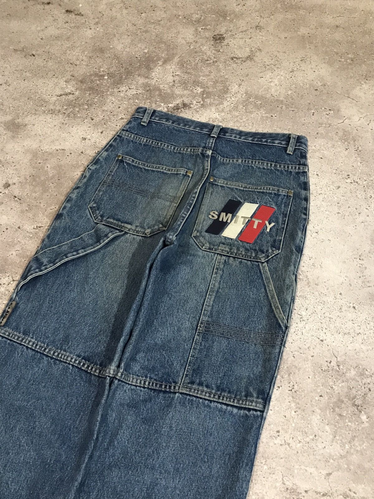 Vintage Vintage 90s Carpenter Jeans Embroiled Logo Faded Blue Size US 30 / EU 46 - 2 Thumbnail