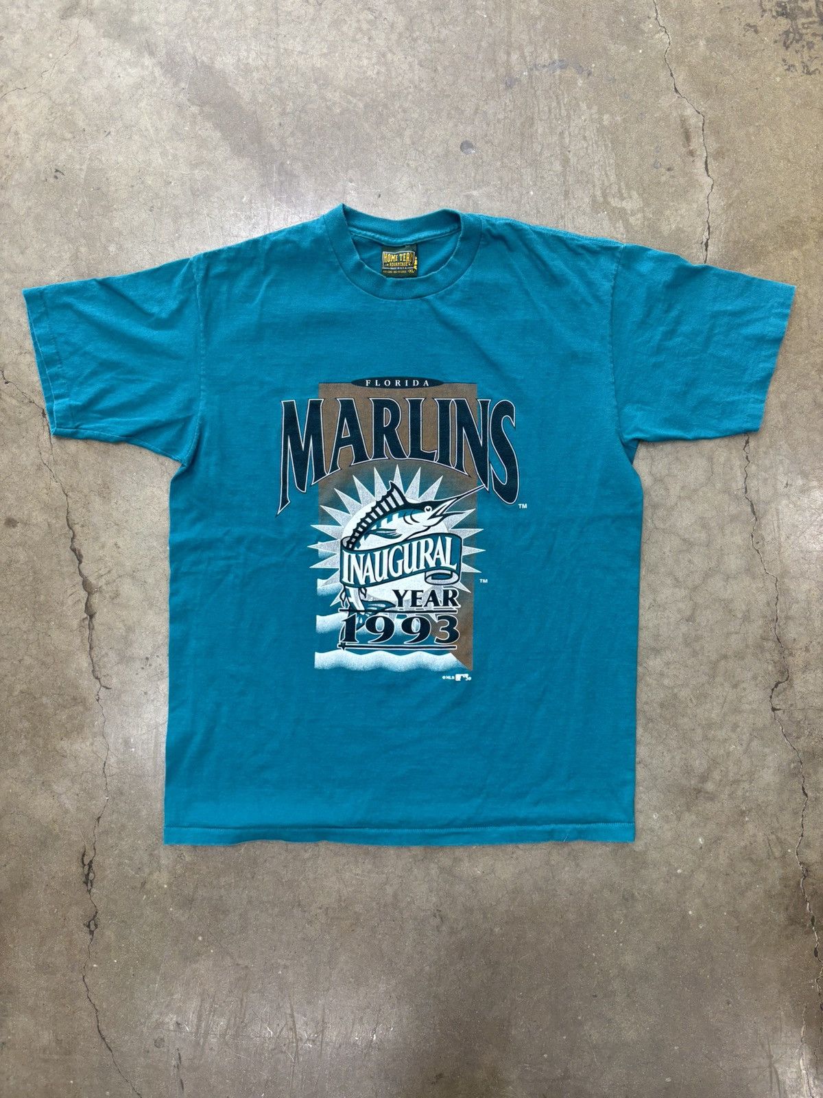 Vintage Vintage 1993 MLB Marlins Inaugural Single Stitch Tee XL Size US XL / EU 56 / 4 - 2 Thumbnail