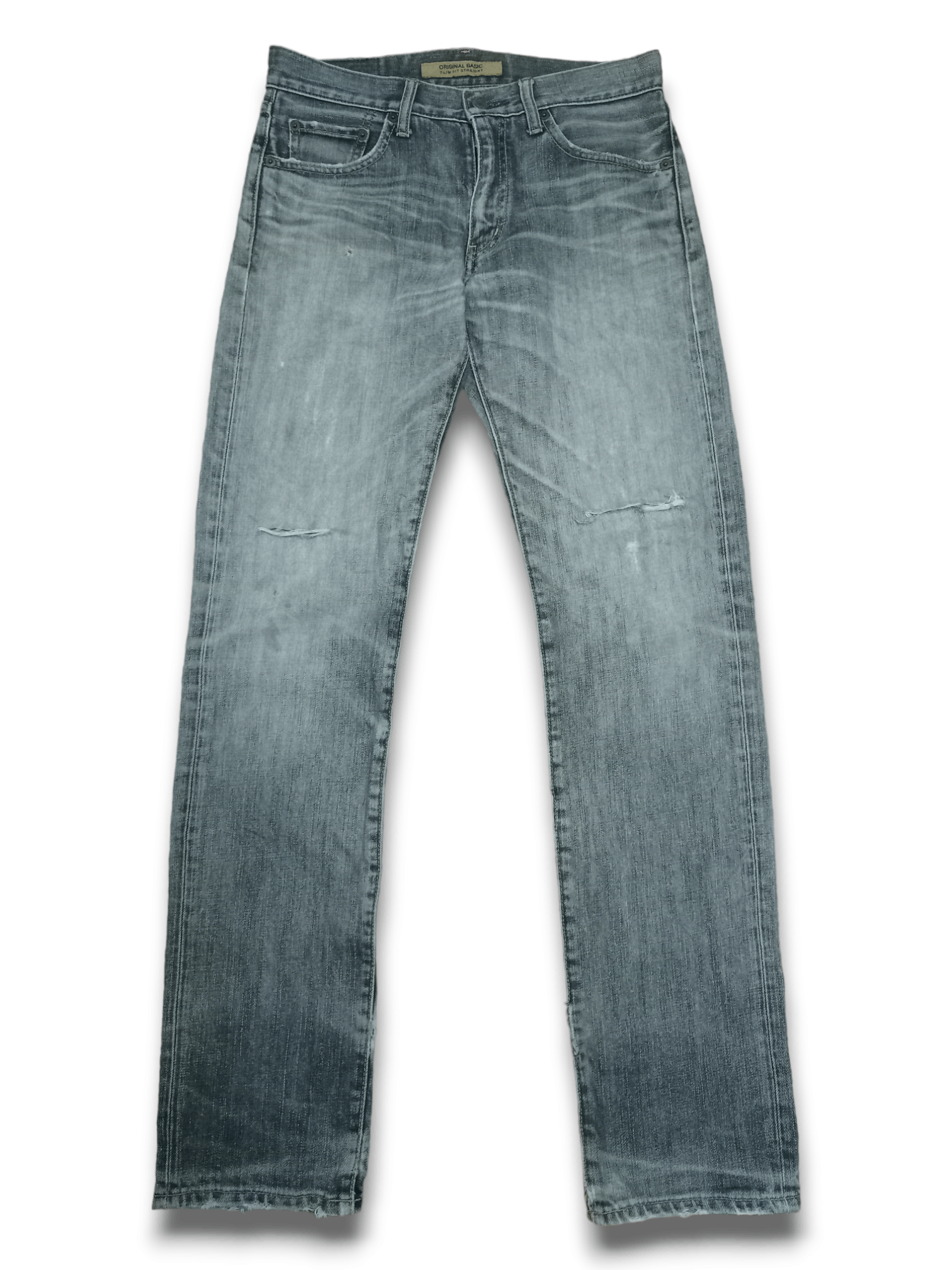 image of Distressed Denim x Uniqlo S-001 Vintage Japanese Uniqlo Black Grey Jeans, Men's (Size 31)