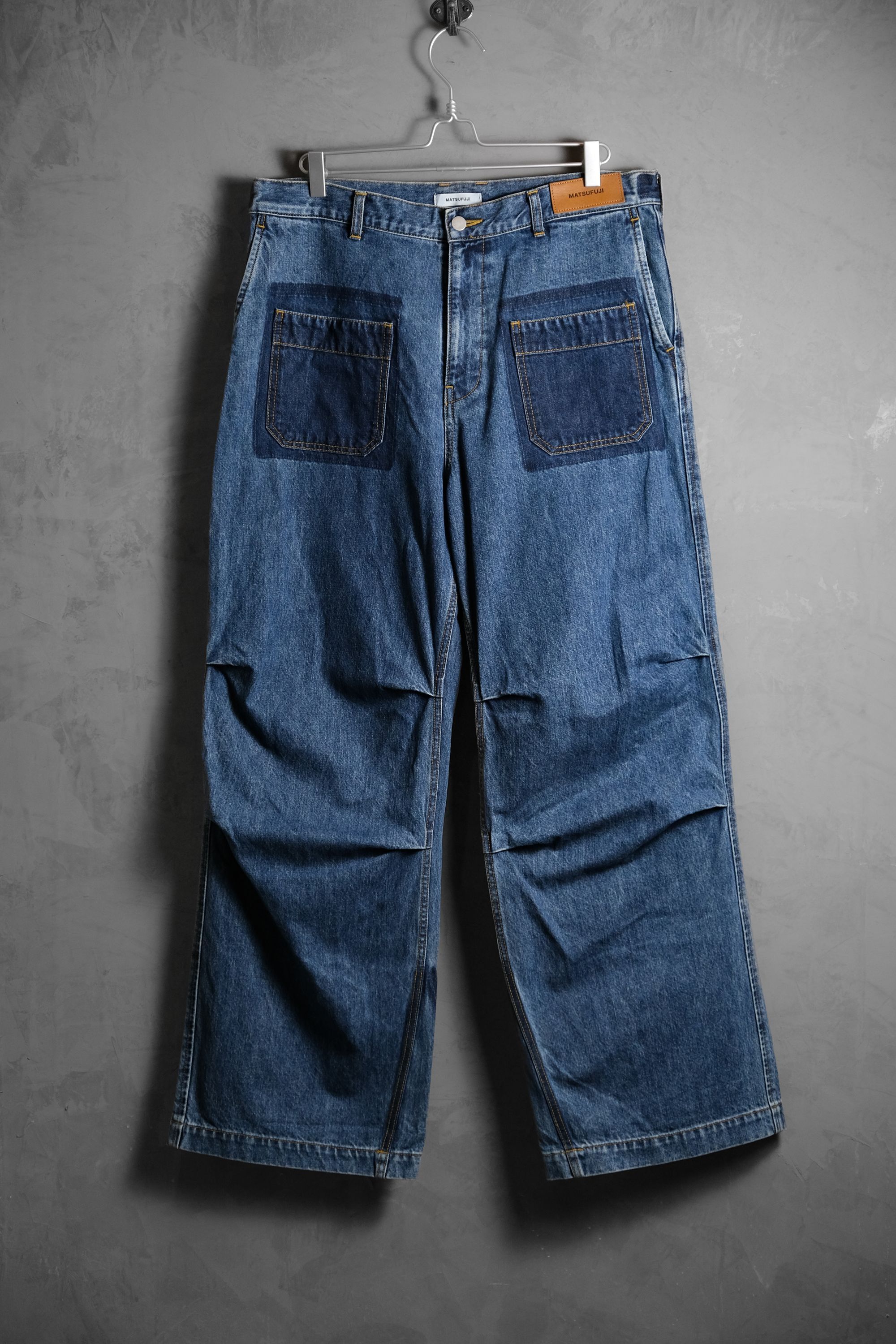 Japanese Brand MATSUFUJI Denim Wide Trousers INDIGO Size US 36 / EU 52 - 3 Thumbnail