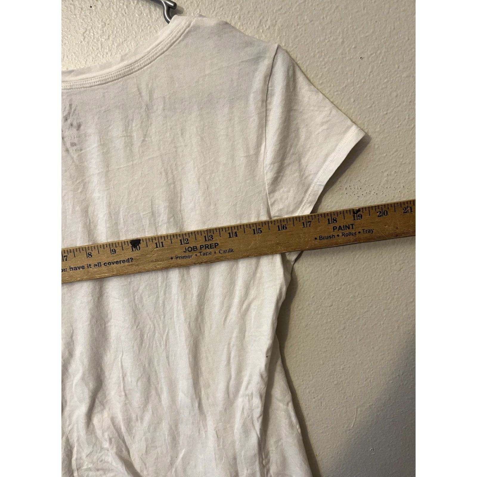 Vintage WOMENS New York & Company White Flag HEART T SHIRT NYC City Size L/White Size L / US 10 / IT 46 - 4 Thumbnail