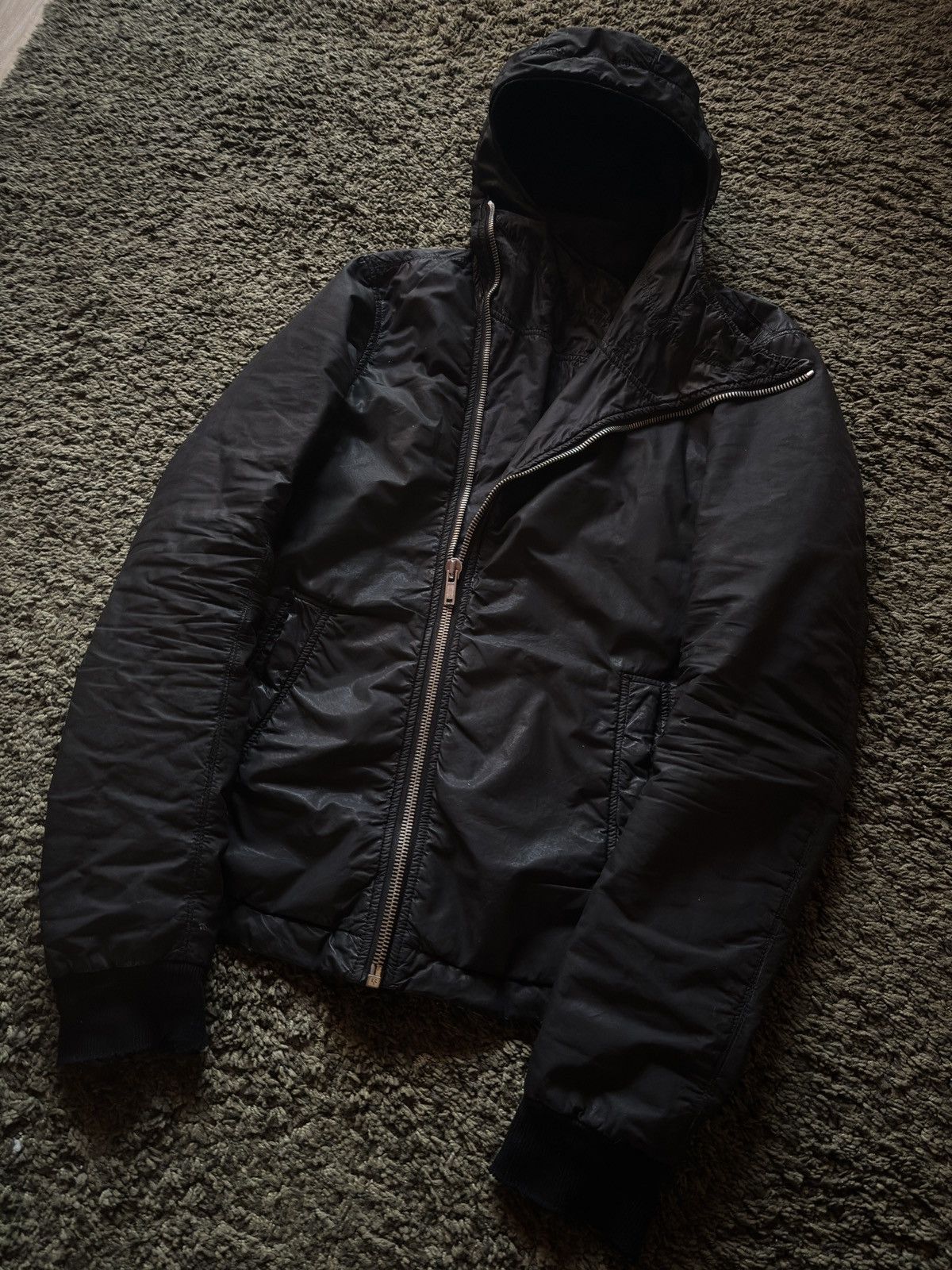 Rick Owens Drkshdw AW08 Rick Owens Drkshdw „Stag” Waxed Cotton Scuba Jacket Size US S / EU 44-46 / 1 - 6 Thumbnail