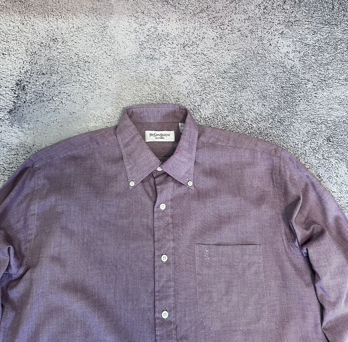 Yves Saint Laurent YSL Men’s Shirt Size 39/15.5 Pink Embroidered Logo Vintage Size US L / EU 52-54 / 3 - 5 Thumbnail