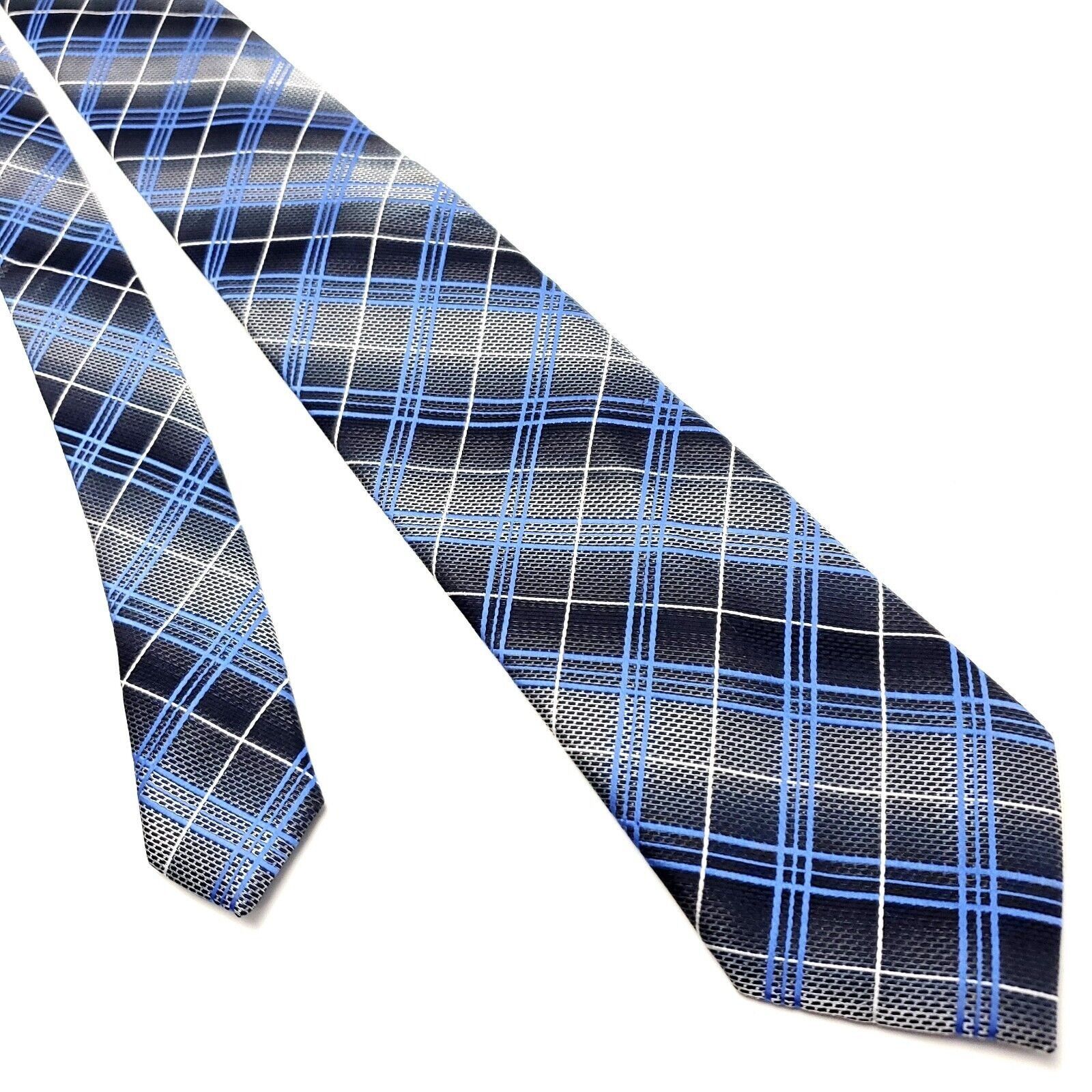 Croft & Barrow Croft & Barrow Blue Black Polyester Tie Woven Wide Regimenta Size ONE SIZE - 1 Thumbnail