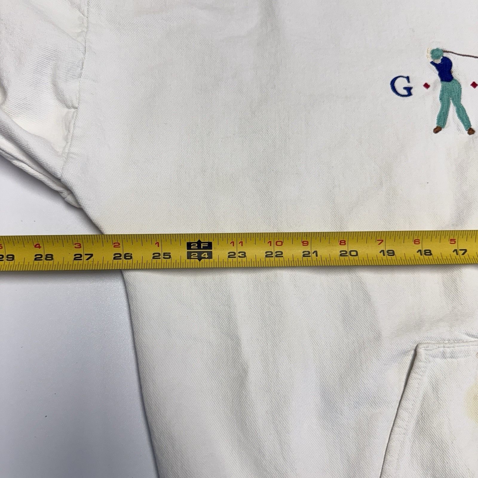 Vintage Vintage Crazy Shirts Hoodie Sweatshirt Mens Large White Embr Size US L / EU 52-54 / 3 - 14 Thumbnail