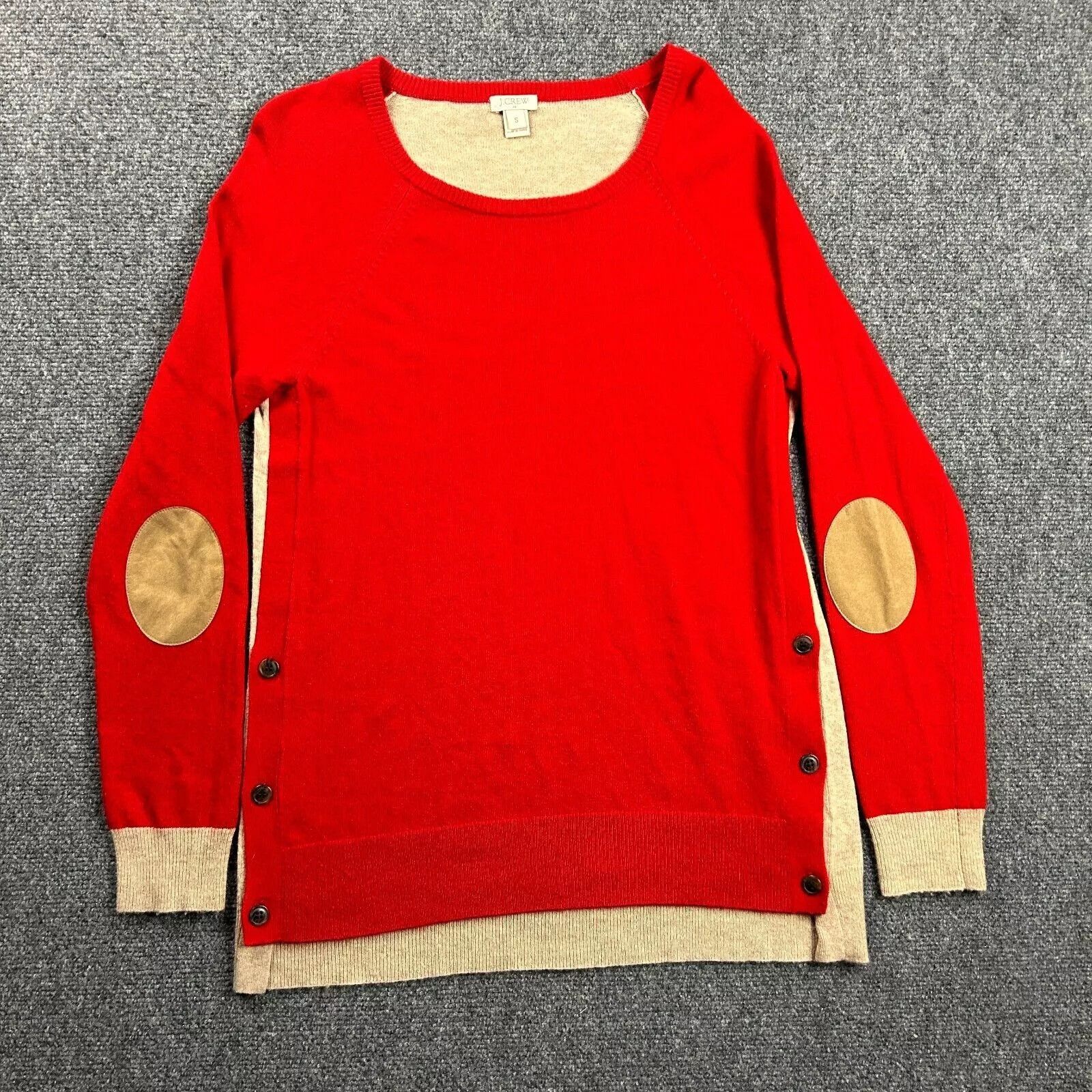 J.Crew J Crew Sweater Womens Small Tunic Elbow Patches Wool Blend Size S / US 4 / IT 40 - 1 Thumbnail