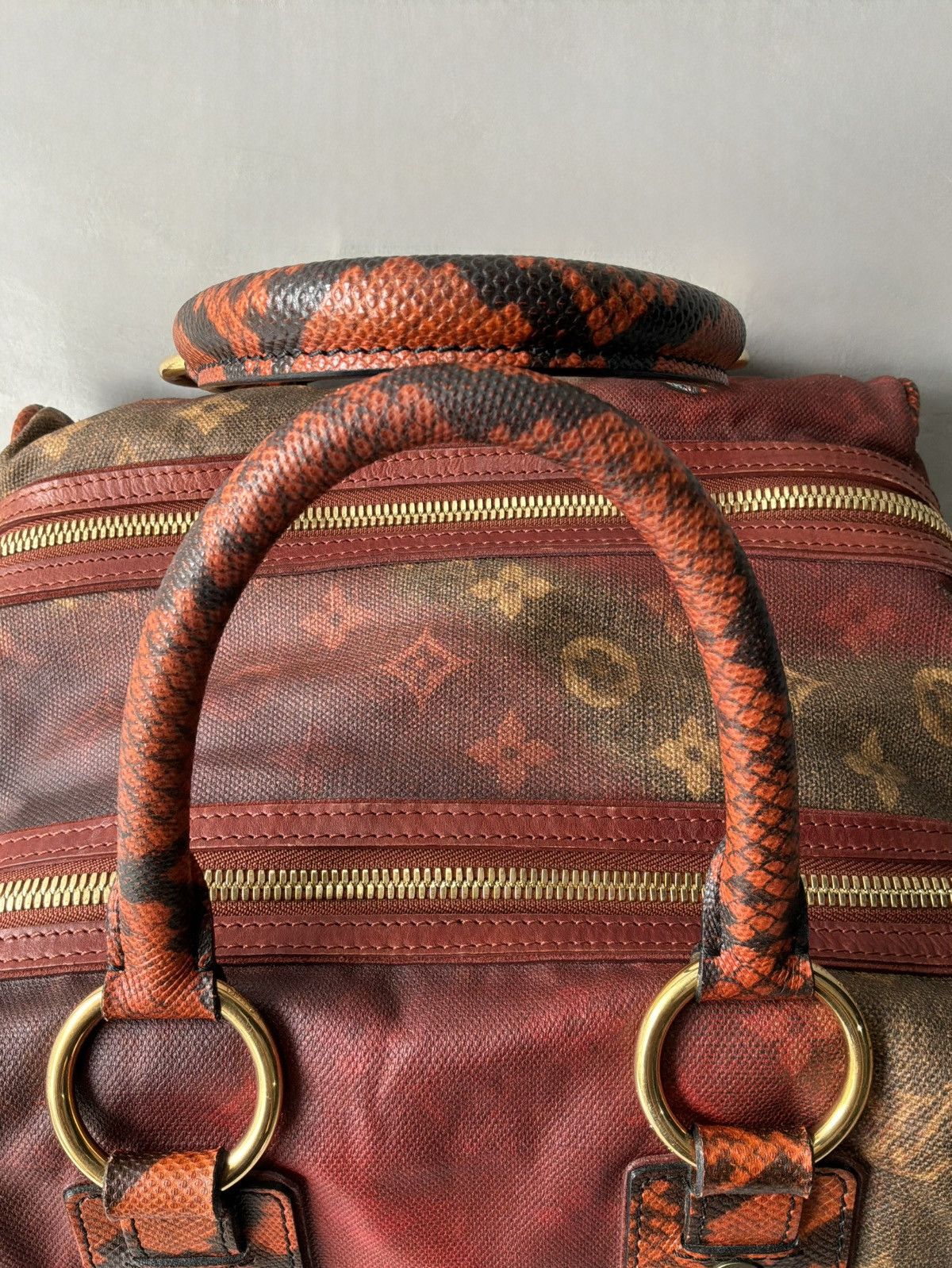Louis Vuitton Louis Vuitton x Richard Prince - Red Mono/Snakeskin Handbag Size ONE SIZE - 7 Thumbnail