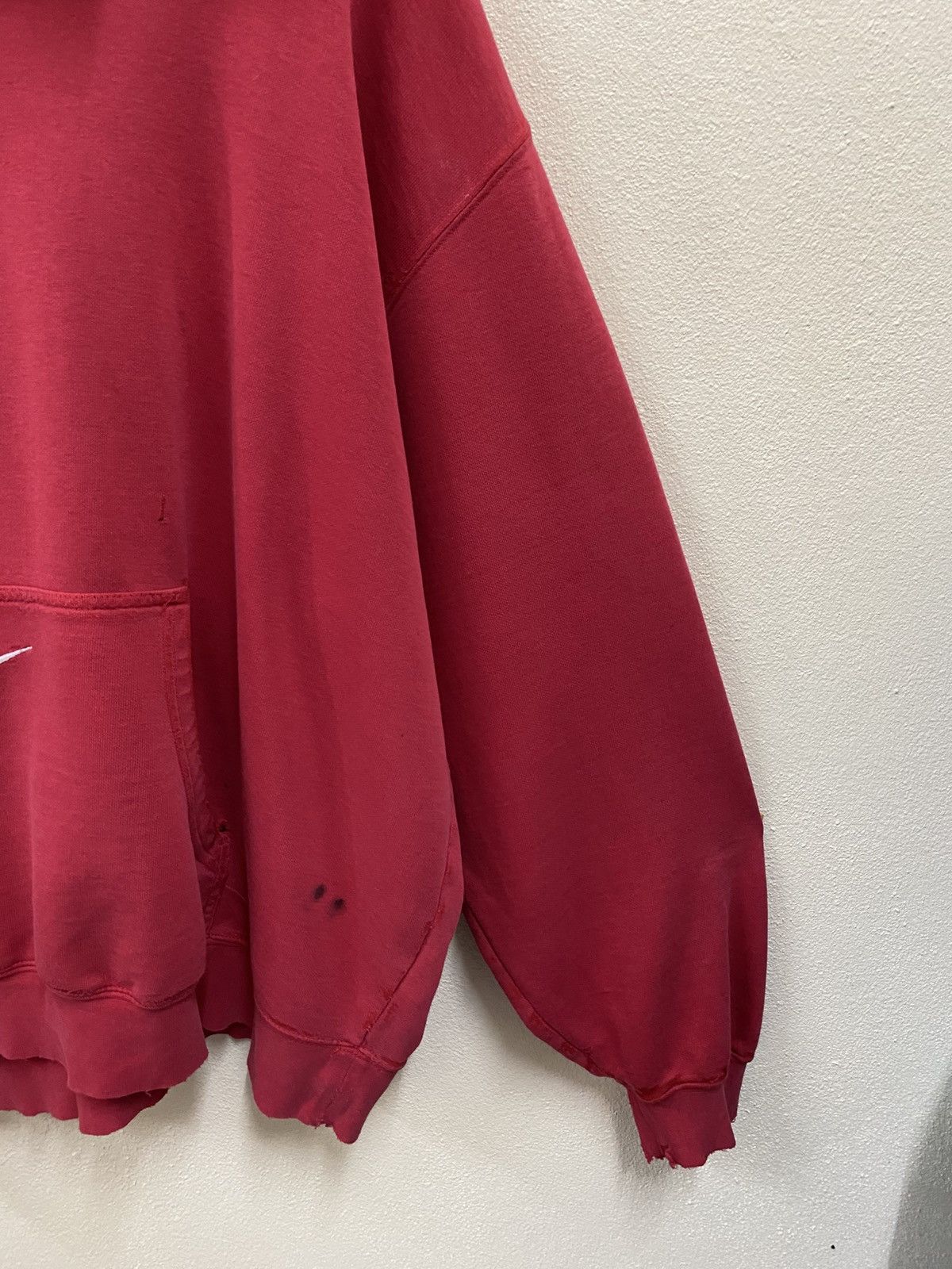 Nike Vintage Nike Hoodie Centre Pocket - Red Size US XXL / EU 58 / 5 - 4 Thumbnail