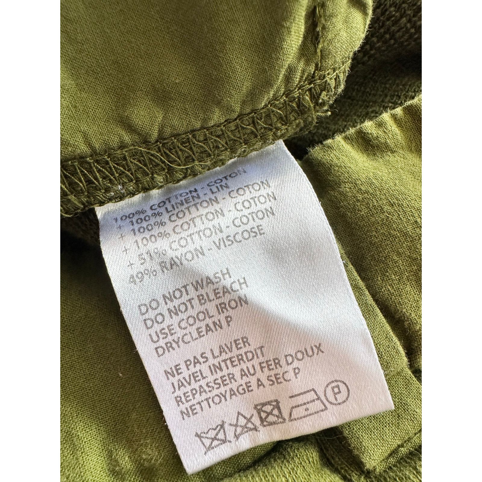 Haider Ackermann Haider Ackermann Utility Cargo Linen Pants Olive Green Size US 37 - 5 Thumbnail