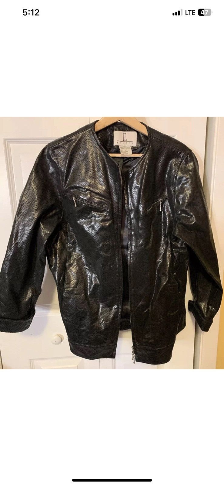 Other JL Studio Womens Sz 14W Black Leather Jacket Size XL / US 12-14 / IT 48-50 - 1 Thumbnail