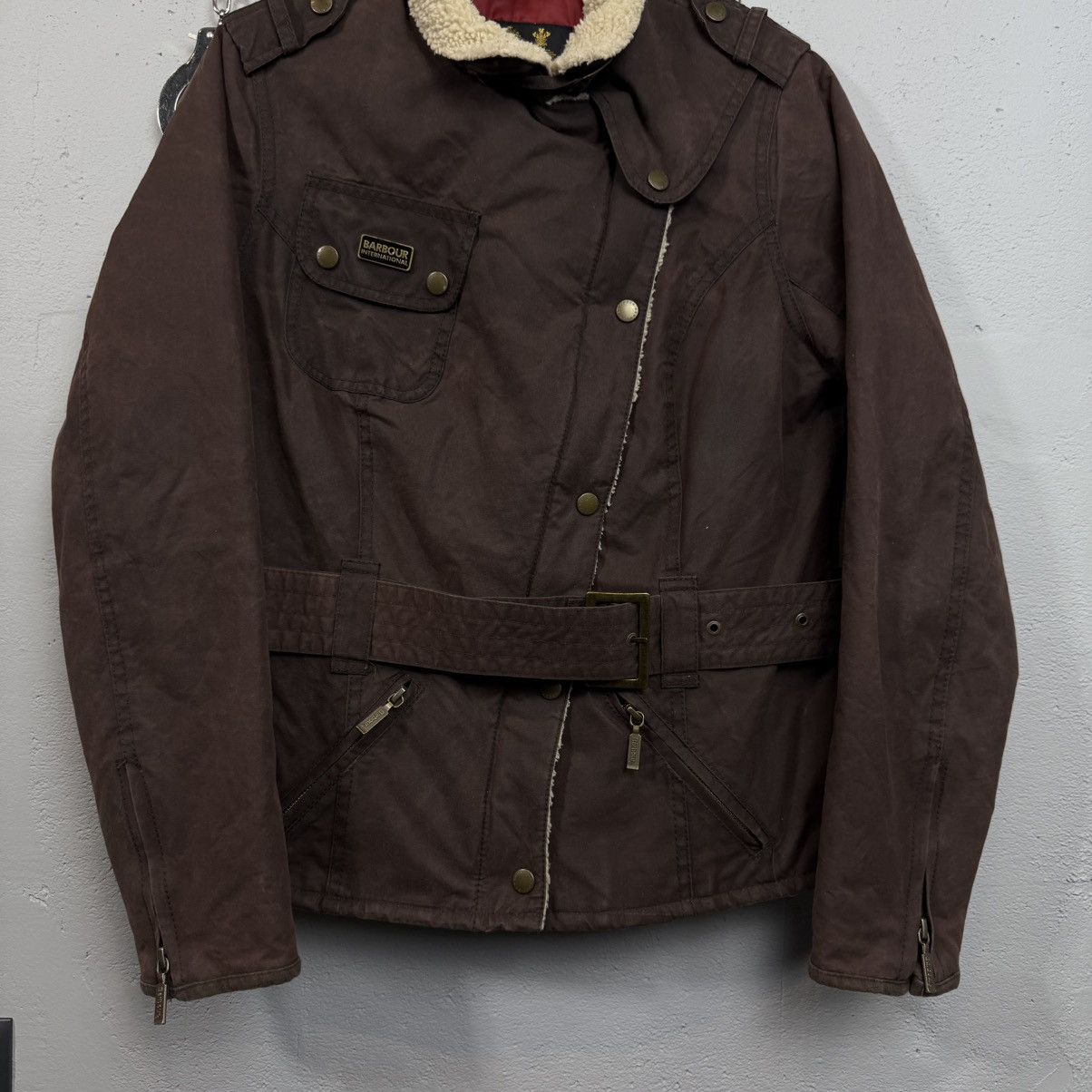 Barbour Vintage Barbour Waxed Quilted Trench Coat Jacket Size XS / US 0-2 / IT 36-38 - 3 Thumbnail