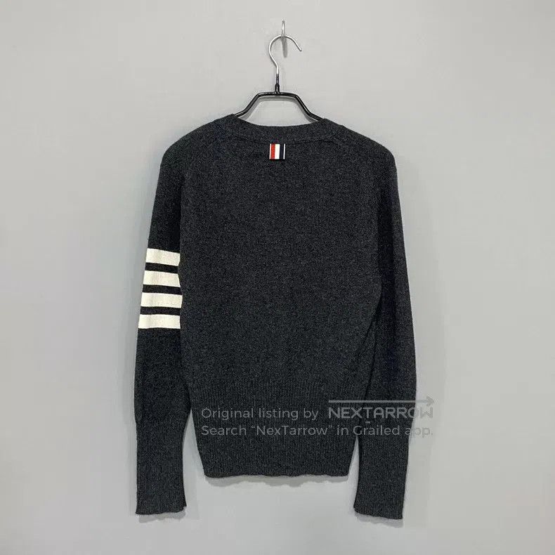Thom Browne Thom Browne Dark Gray Cashmere Cardigan Size US XXS / EU 40 - 3 Thumbnail