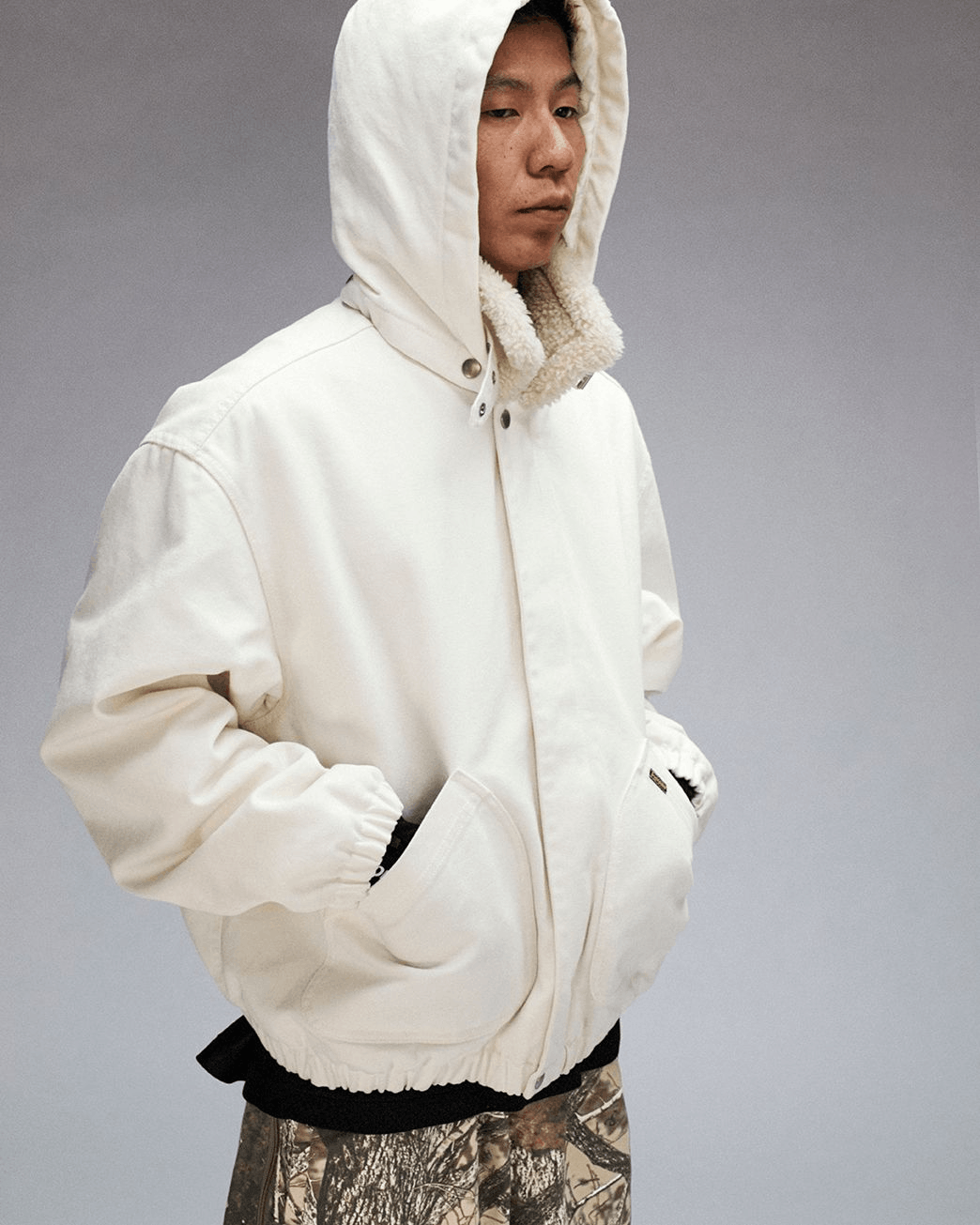 Supreme Supreme Faux Shearling Lined Bomber Jacket Size M White BOGO Size US M / EU 48-50 / 2 - 5 Thumbnail