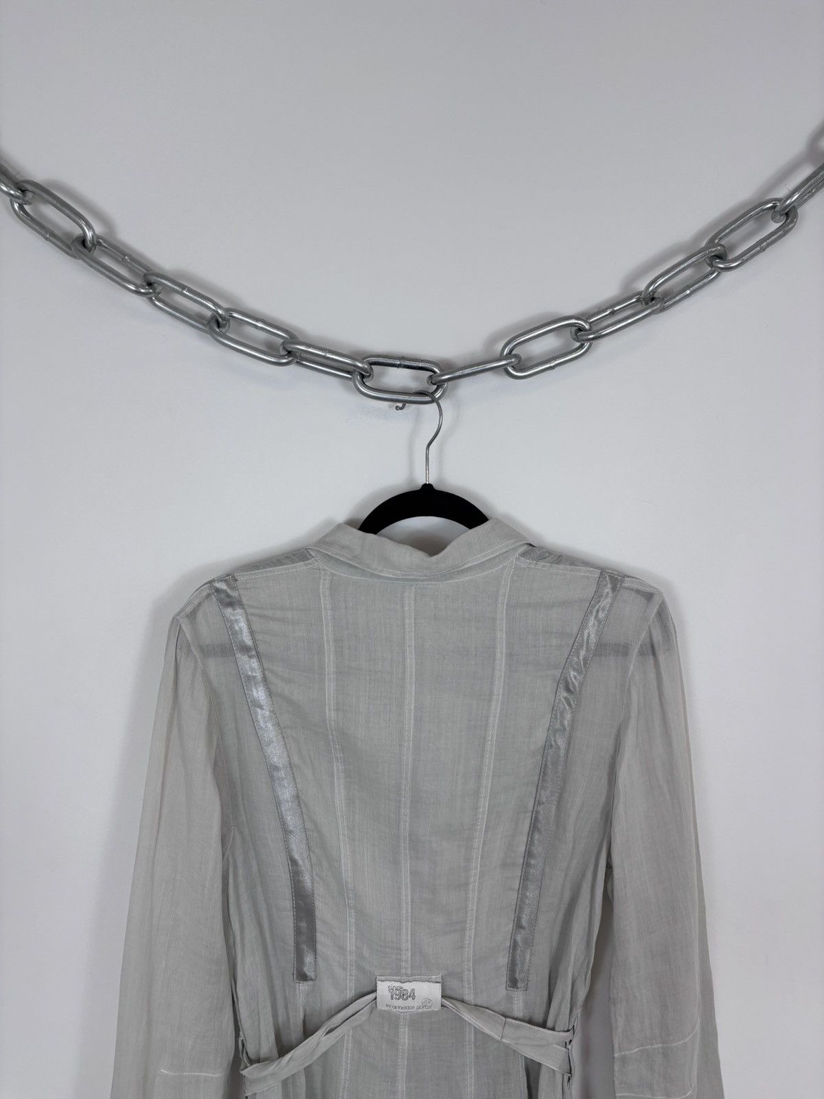 Annette Gortz Annette Gortz Women’s Ramie Grey Belted Shirt Dress Size S / US 4 / IT 40 - 18 Thumbnail