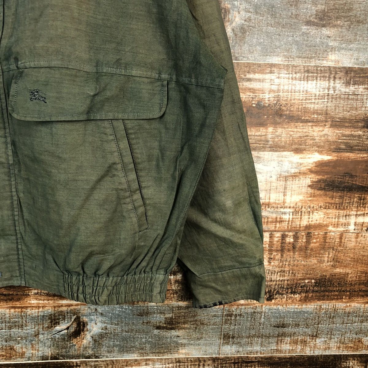 Burberry Burberrys vintage Green Bombers Jacket #A2510 Size US L / EU 52-54 / 3 - 8 Thumbnail