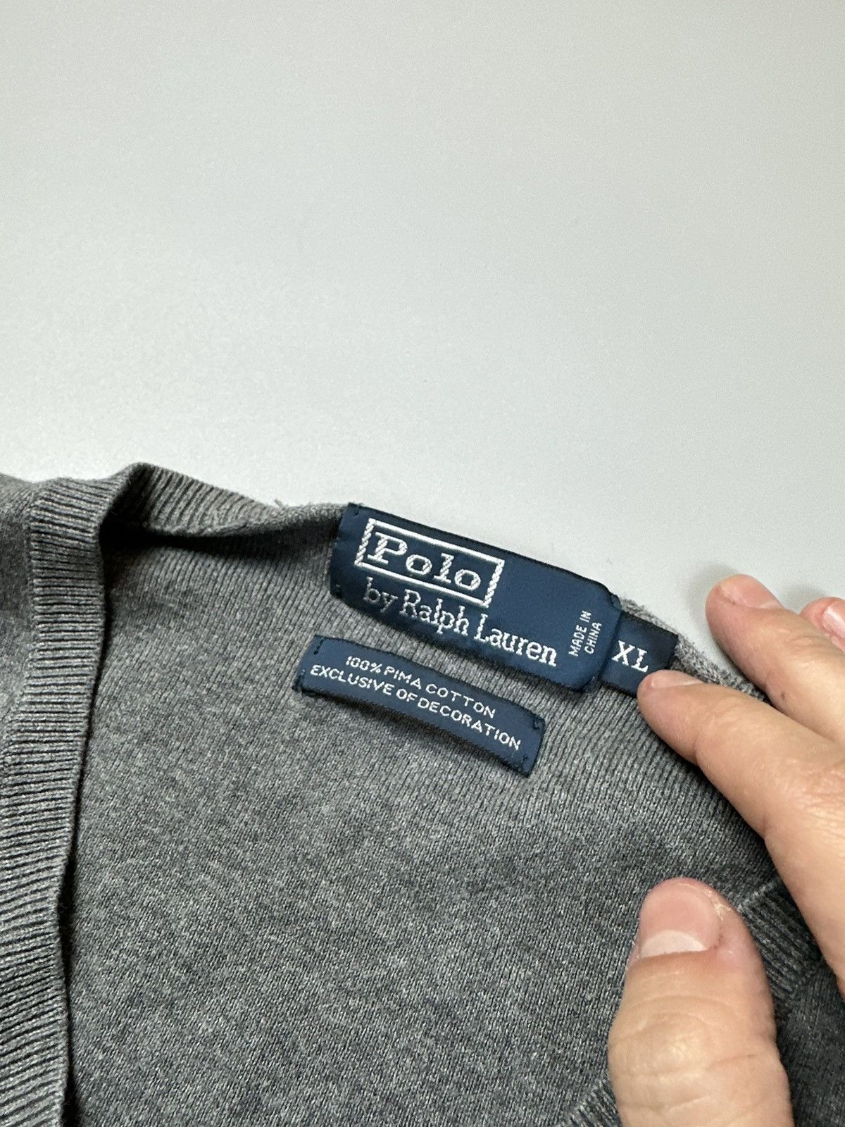 Polo Ralph Lauren × Vintage Polo Ralph Lauren Vintage v neck knitwear Size US XL / EU 56 / 4 - 3 Thumbnail
