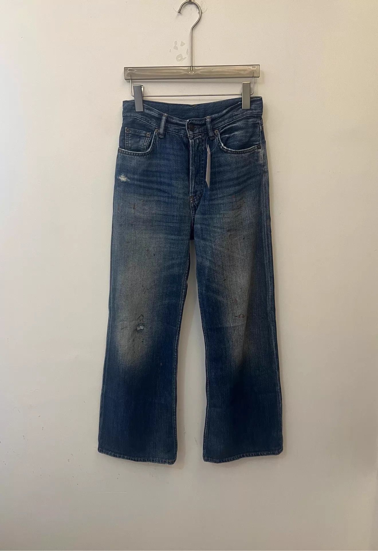 Acne Studios Acne 2021FW Reg women's jeans stone ripped paint 24/30 NWOT Size 24" / US 00 / IT 34 - 1 Thumbnail
