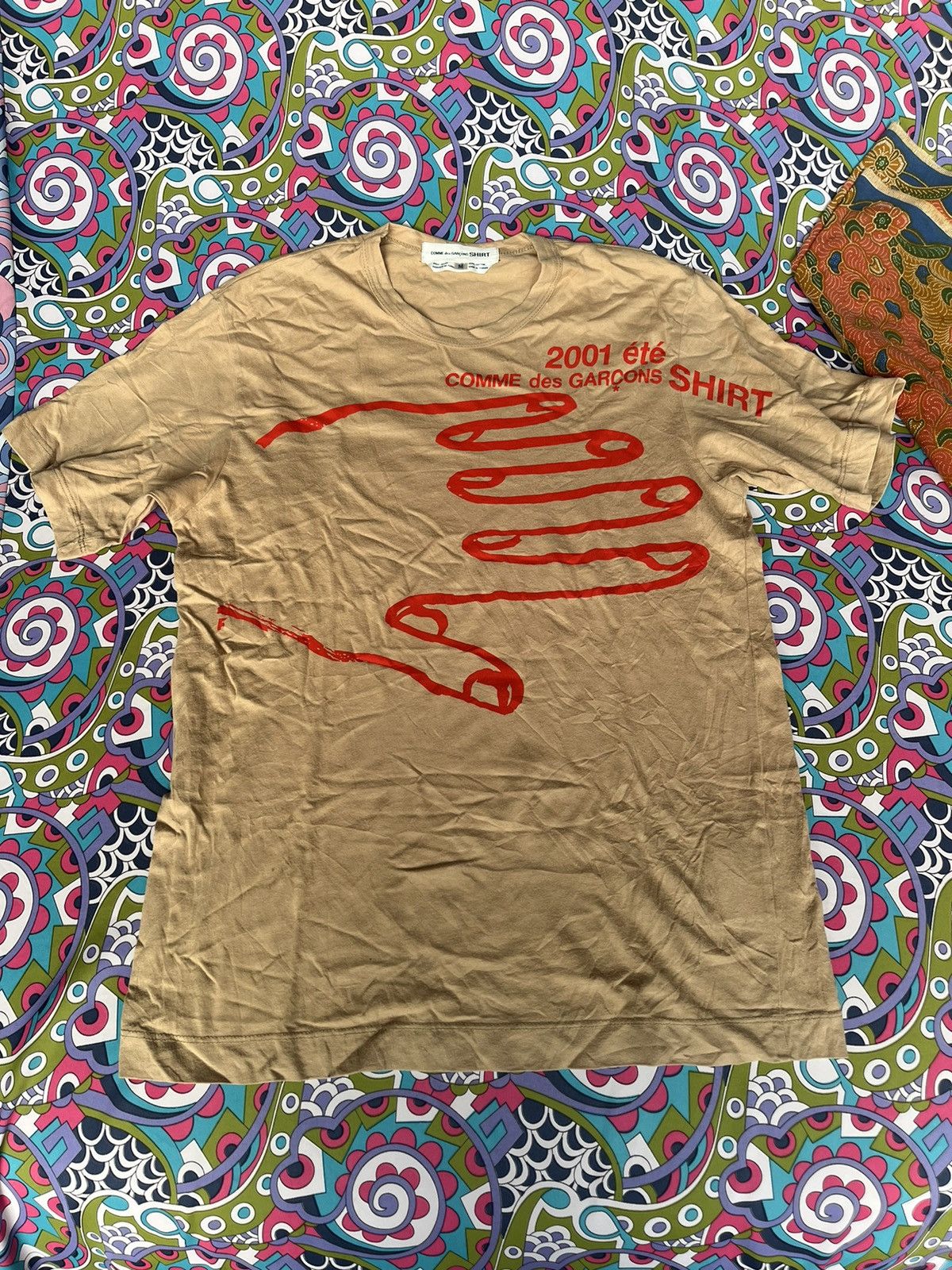 Comme des Garcons × Hypebeast COMME des GARCONS 2001 ete Big Hand Print T shirt Size US M / EU 48-50 / 2 - 1 Thumbnail